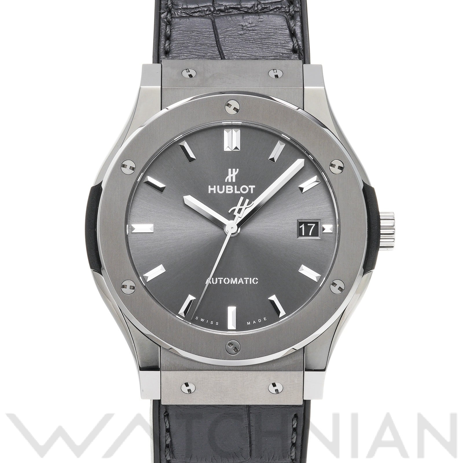 クラシックフュージョン チタニウム レーシンググレー 511.NX.7071.LR グレー ウブロ HUBLOT メンズ 【中古】