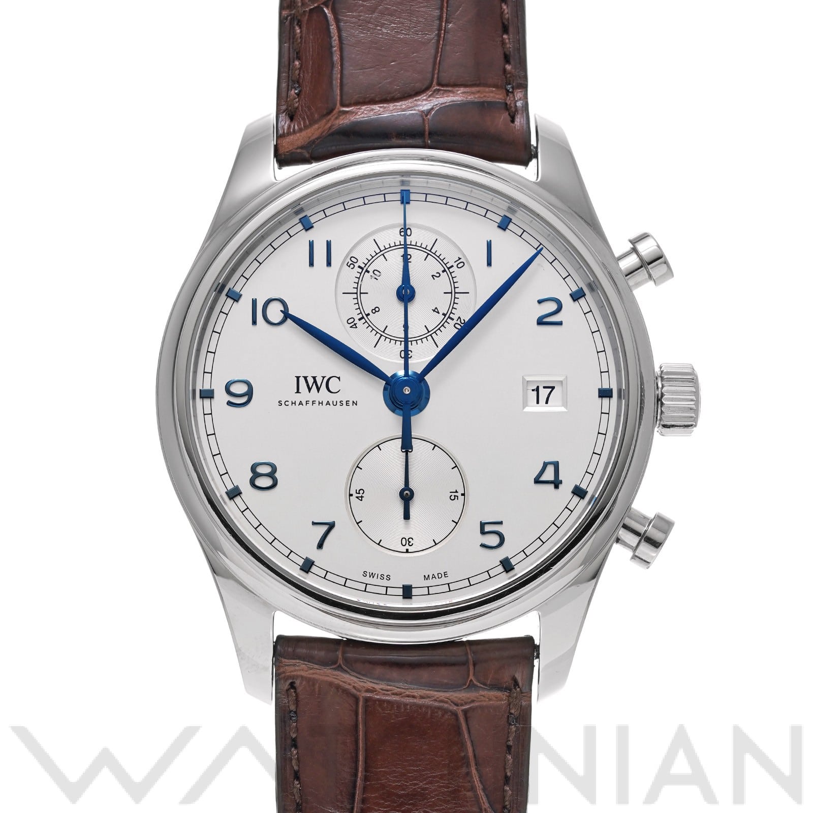 IWC ポルトギーゼ クロノグラフ クラシック IW390302 シルバー メンズ 時計 【中古】【wristwatch】
