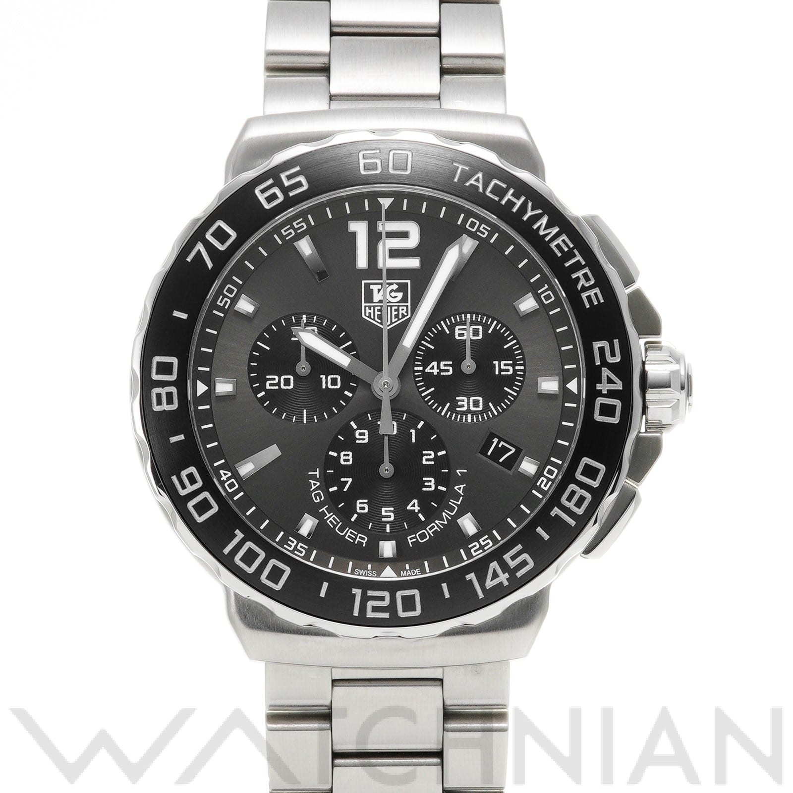 タグ ホイヤー / TAG HEUER フォーミュラ1 クォーツ クロノグラフ CAU1115.BA0858 グレー/ブラック メンズ 時計 【中古】【wristwatch】