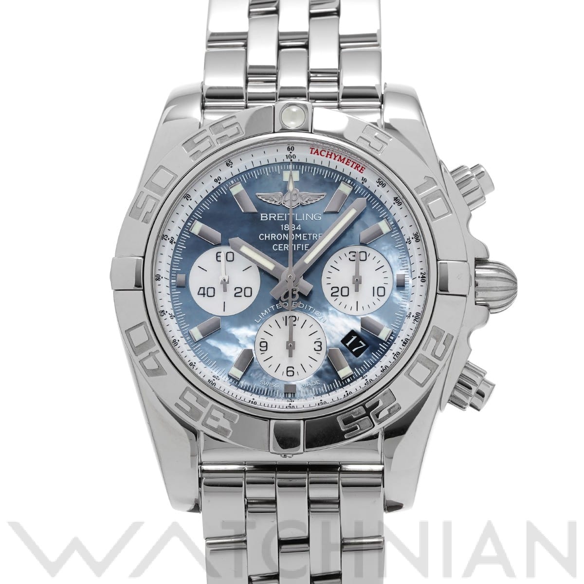 ブライトリング / BREITLING クロノマット 44 AB01103C/BC48 ブルーシェル/シルバー メンズ 時計 【中古】【wristwatch】