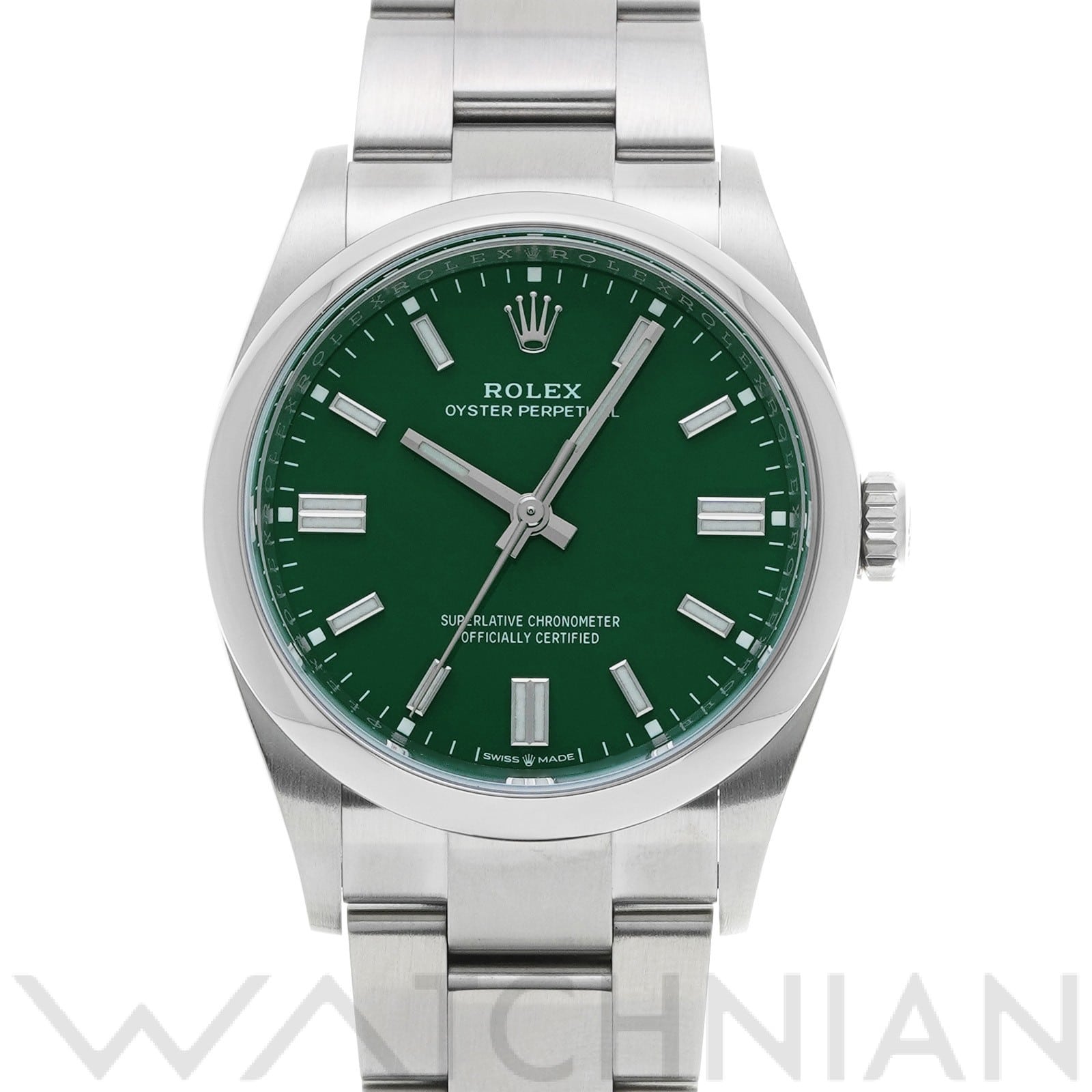 ロレックス オイスターパーペチュアル 36 126000 グリーン メンズ 時計 【中古】【wristwatch】