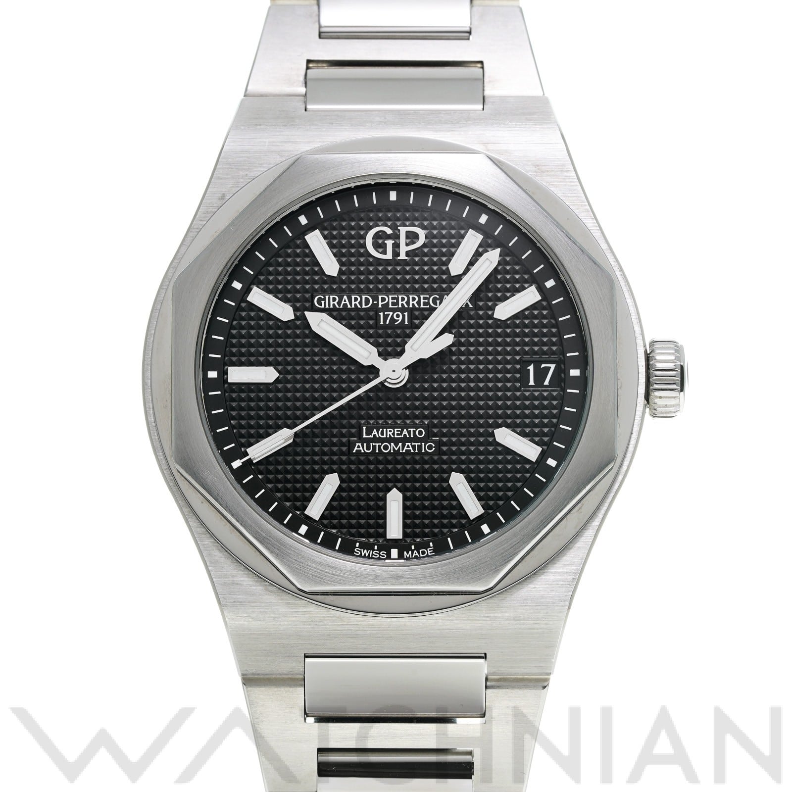 ジラール ペルゴ / GIRARD-PERREGAUX ロレアート 42mm 81010-11-634-11A ブラック メンズ 時計 【中古】【wristwatch】