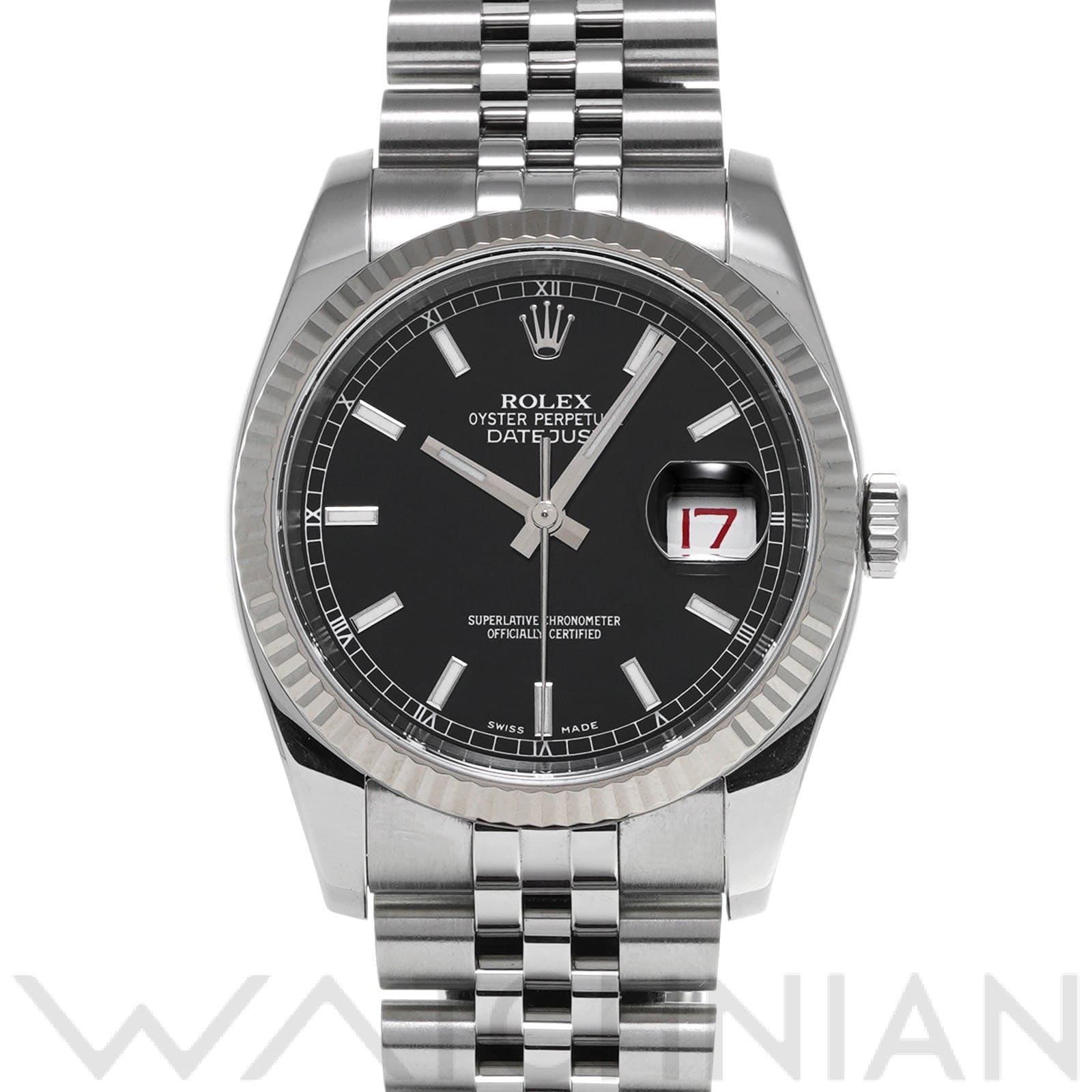 ロレックス デイトジャスト 36 116234 ブラック メンズ 時計 【中古】【wristwatch】