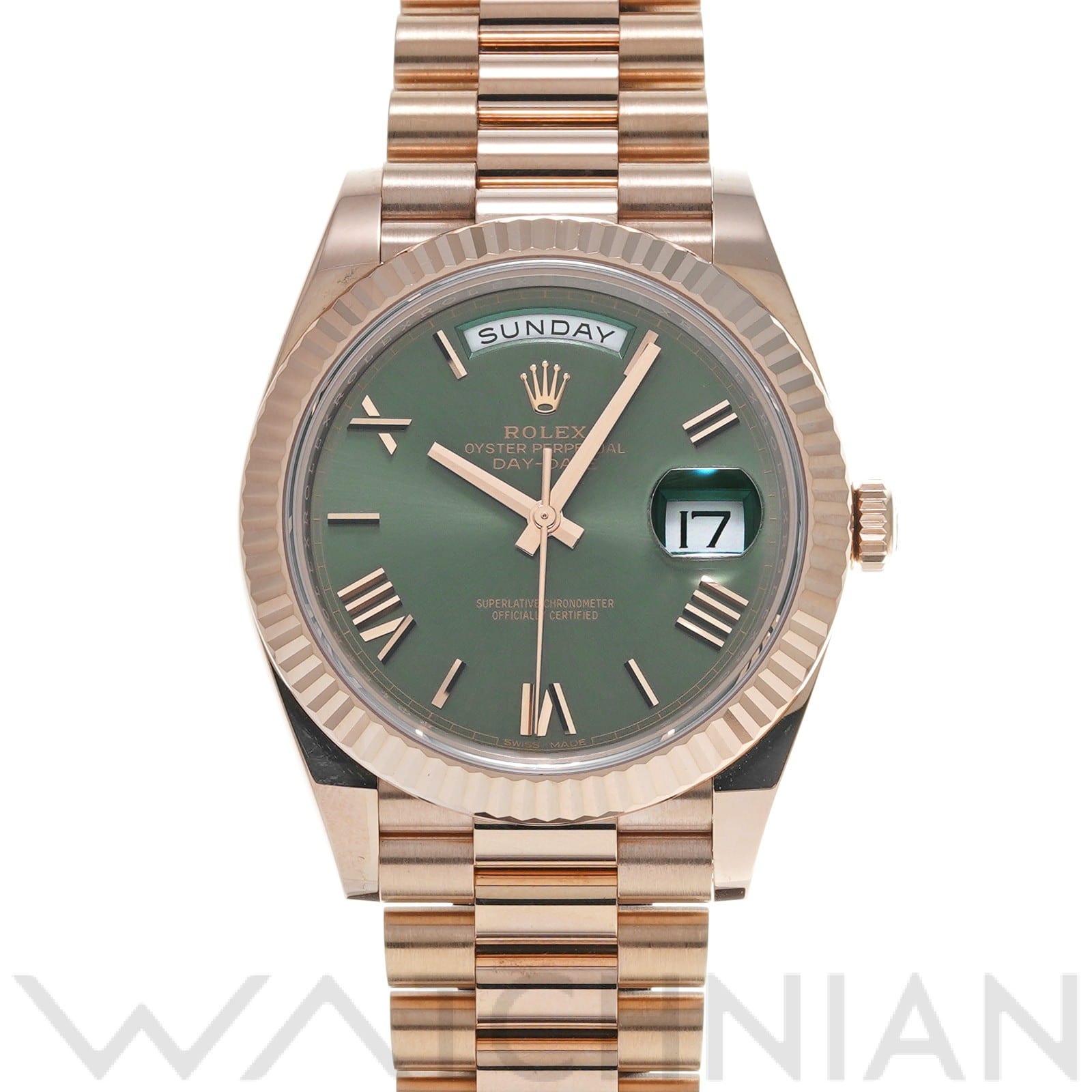 ロレックス デイデイト 40 228235 オリーブグリーン メンズ 時計 【中古】【wristwatch】