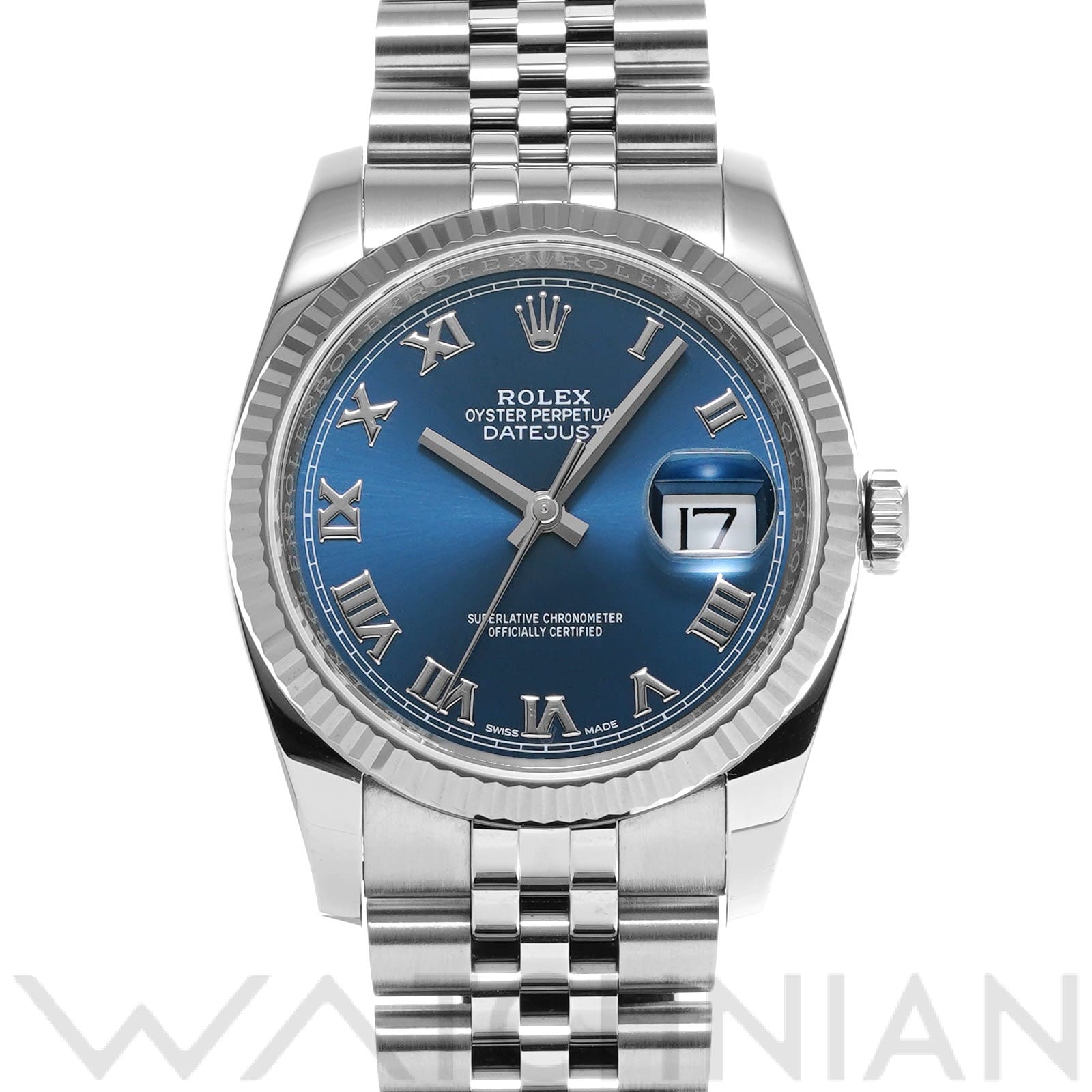 ロレックス デイトジャスト 36 116234 ブルー メンズ 時計 【中古】【wristwatch】