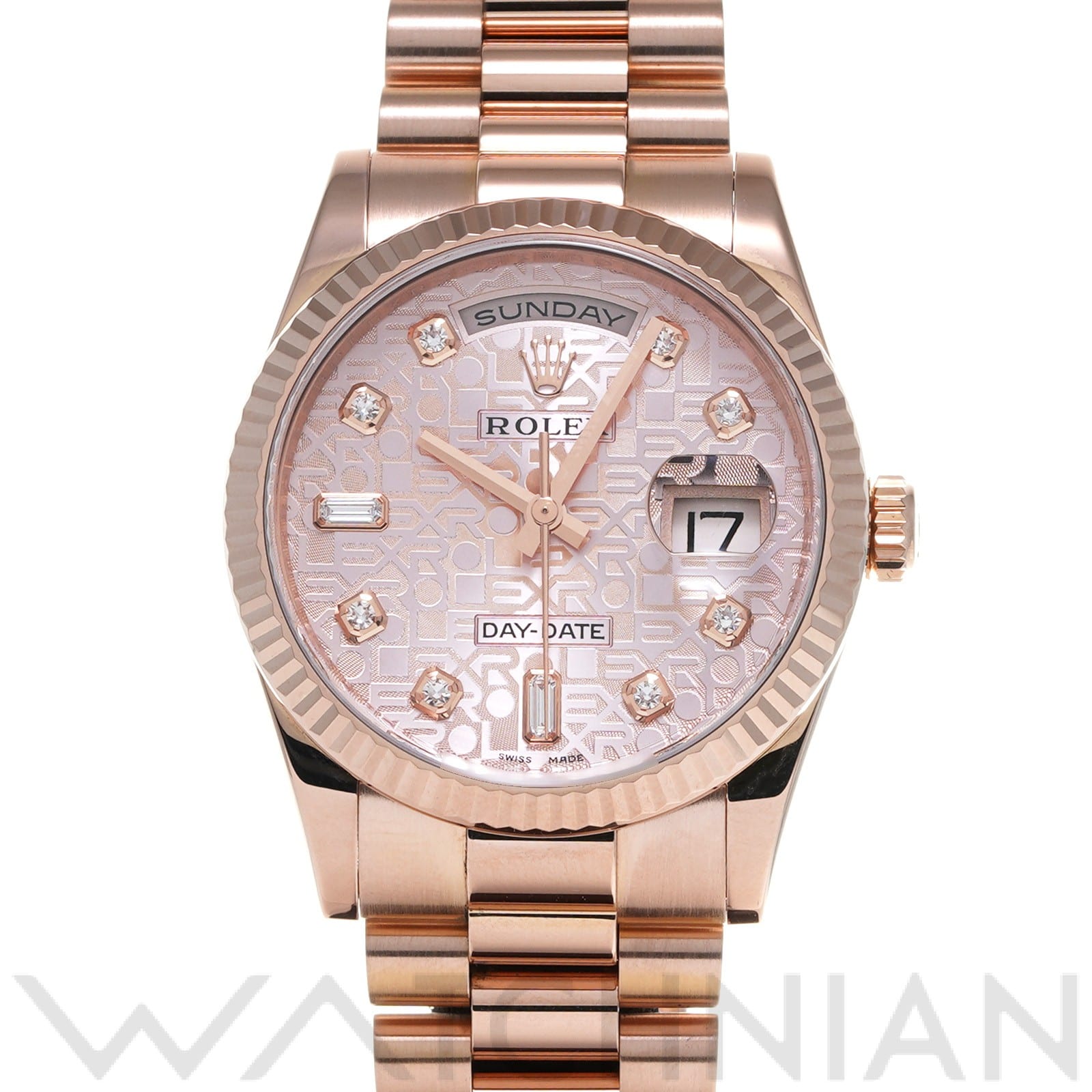 ロレックス デイデイト 36 118235FA ピンクコンピュータ/ダイヤモンド メンズ 時計 【中古】【wristwatch】