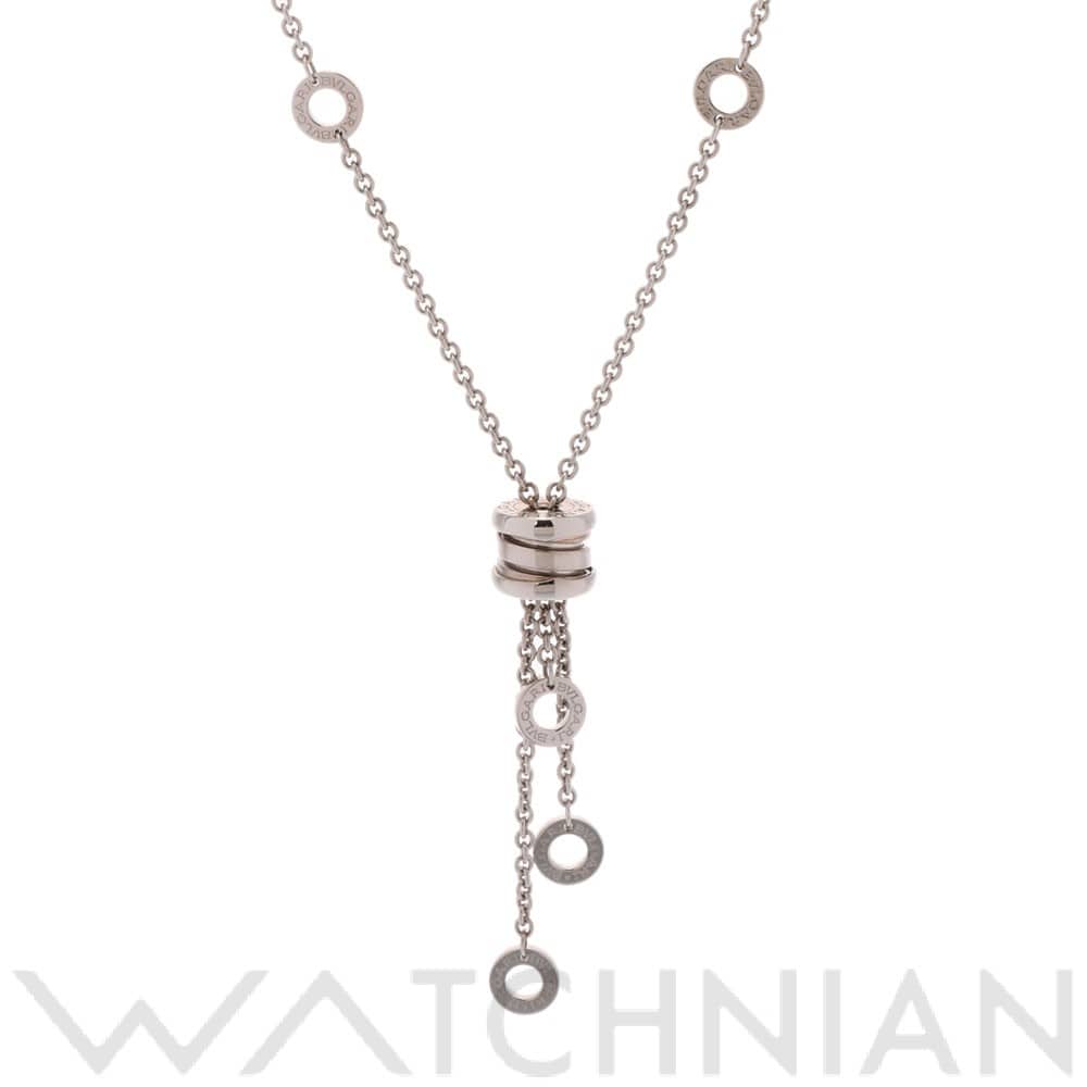 ブルガリ B-ZERO1 エレメント ネックレス シルバー K18ホワイトゴールド WG レディース ジュエリー 【中古】【jewelry】