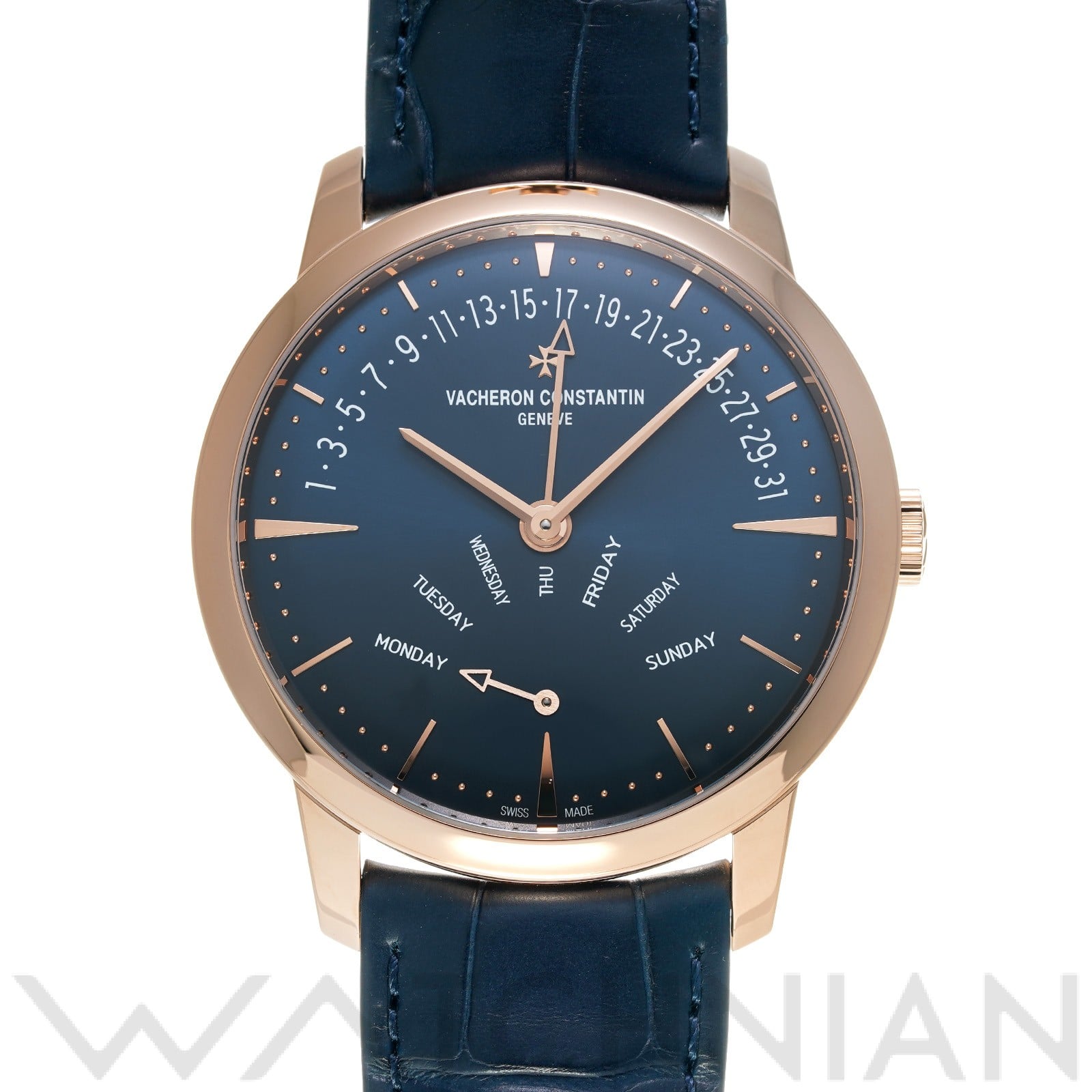 パトリモニー デイデイト レトログラード 4000U/000R-B516 ブルー ヴァシュロン コンスタンタン VACHERON CONSTANTIN メンズ 【中古】