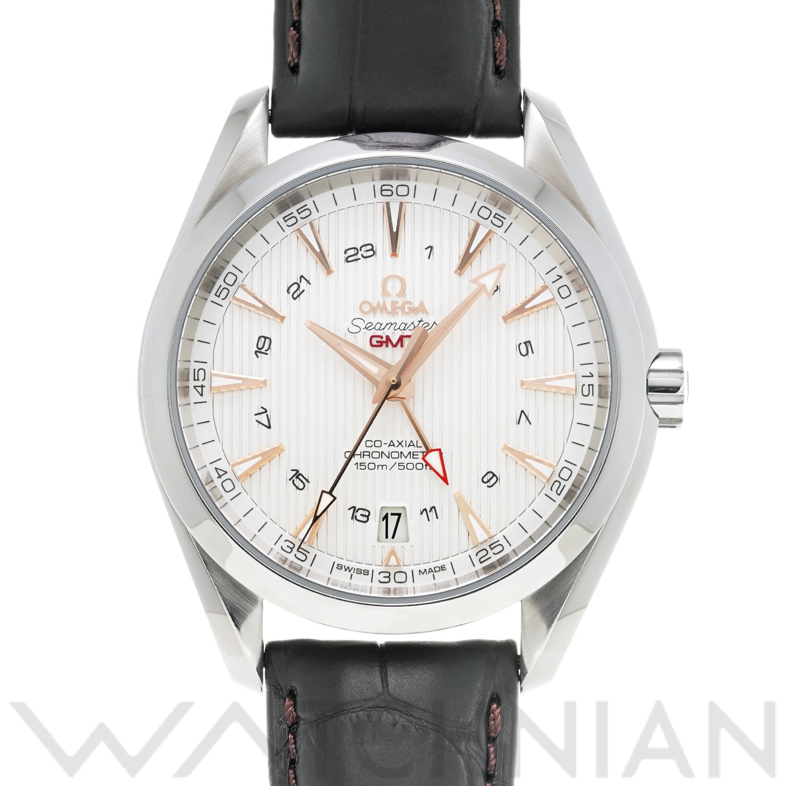 シーマスター アクアテラ コーアクシャル GMT 231.13.43.22.02.004 シルバー オメガ OMEGA メンズ 【中古】