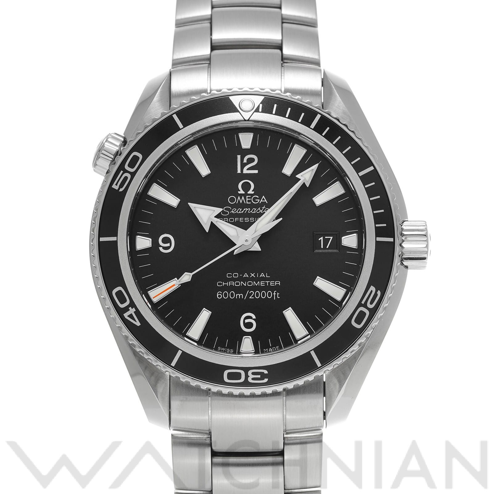 オメガ / OMEGA シーマスター プラネットオーシャン 600 コーアクシャル 2201.50 ブラック メンズ 時計 【中古】【wristwatch】