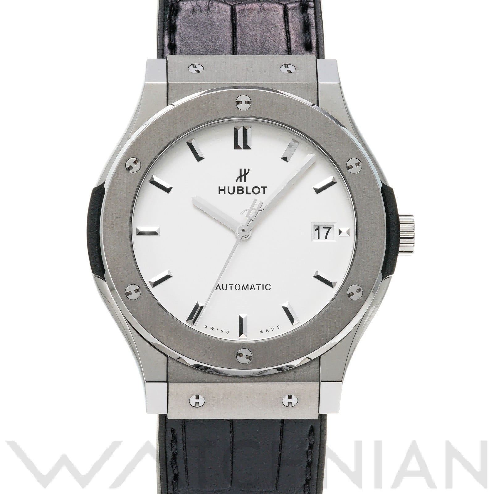 クラシックフュージョン チタニウム オパリン 511.NX.2611.LR オパリン ウブロ HUBLOT メンズ 【中古】