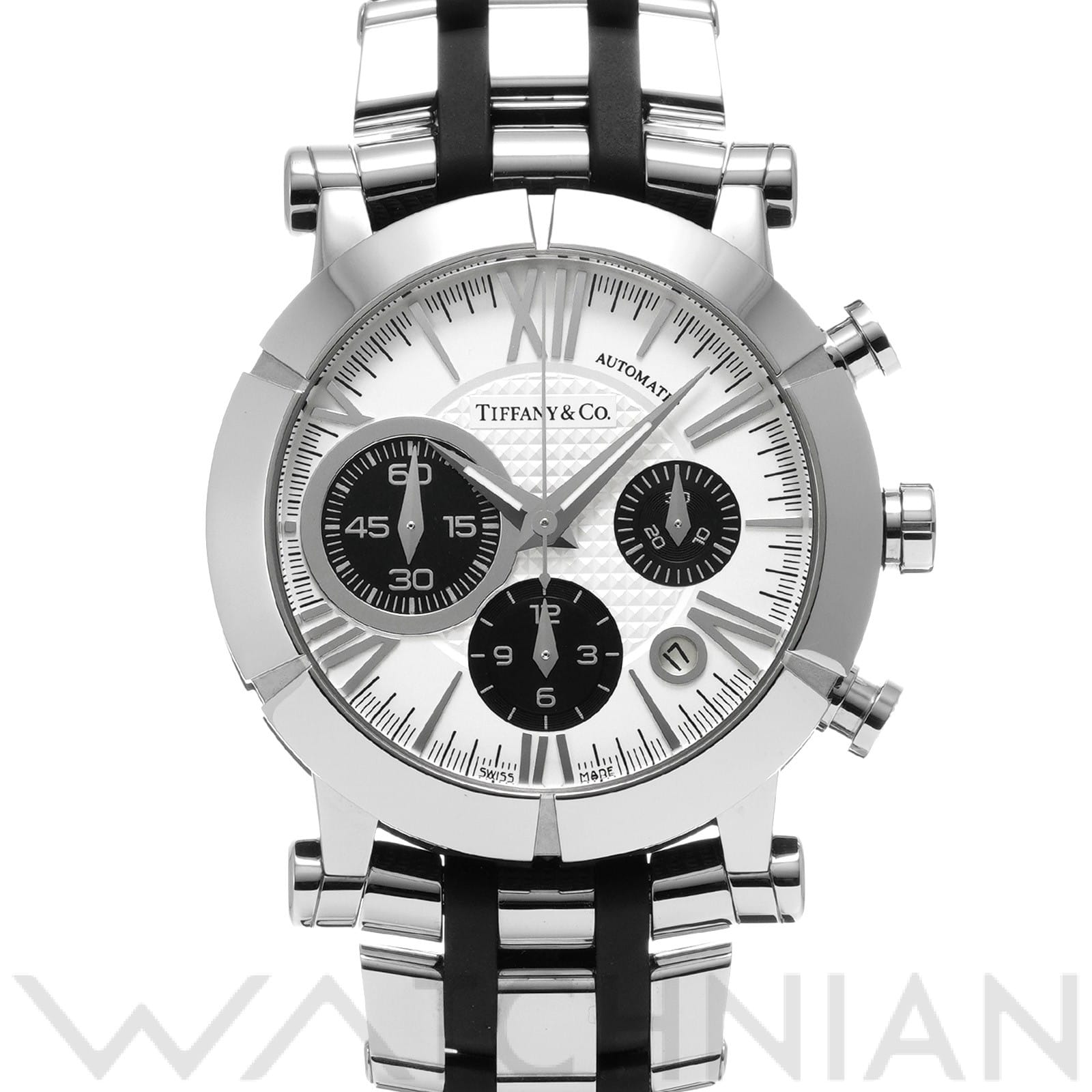 ティファニー アトラス ジェント クロノグラフ Z1000.82.12A21A.A00A シルバー/ブラック メンズ 時計 【中古】【wristwatch】