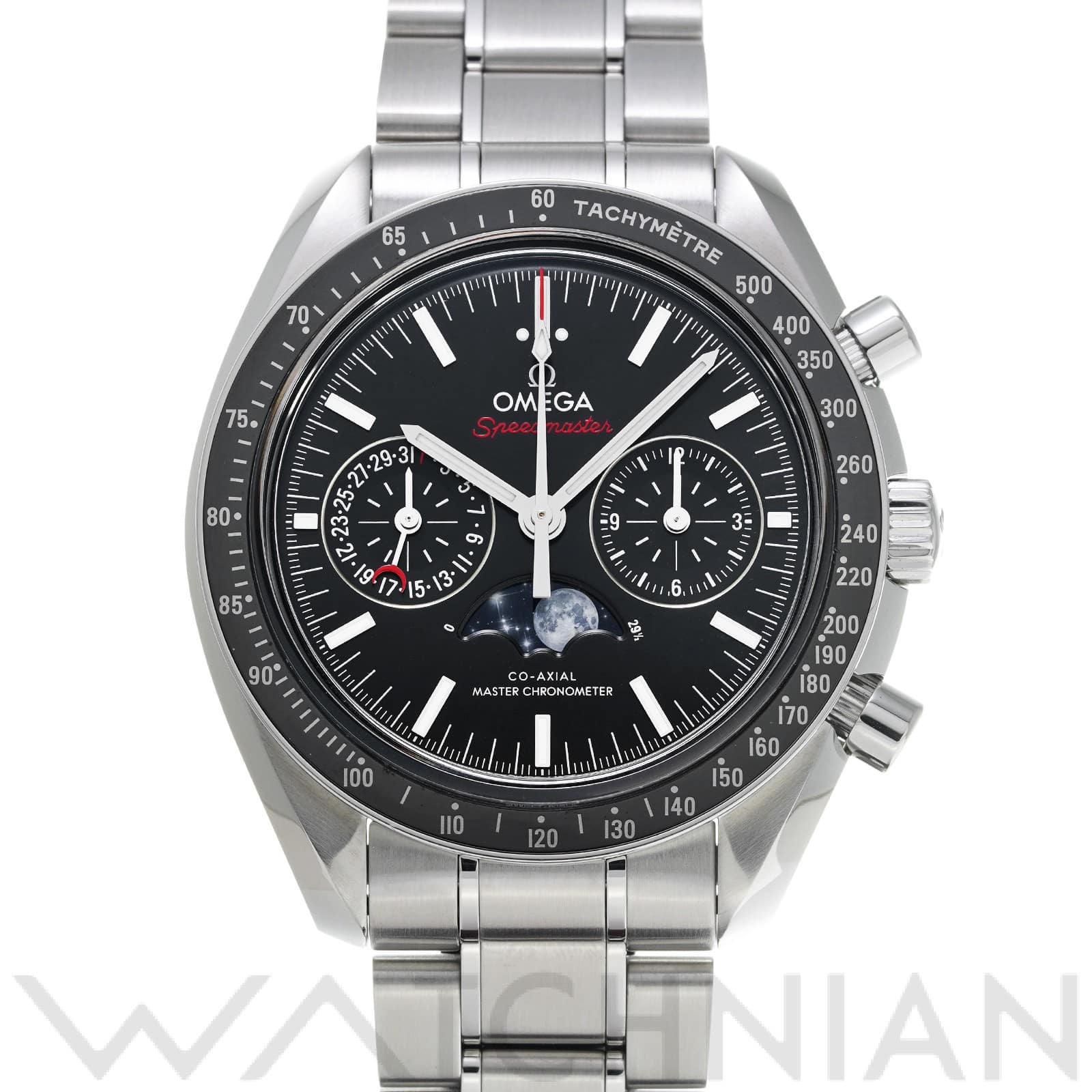 オメガ / OMEGA スピードマスター ムーンフェイズ コーアクシャル マスタークロノメーター 304.30.44.52.01.001 ブラック メンズ 時計 【中古】【wristwatch】