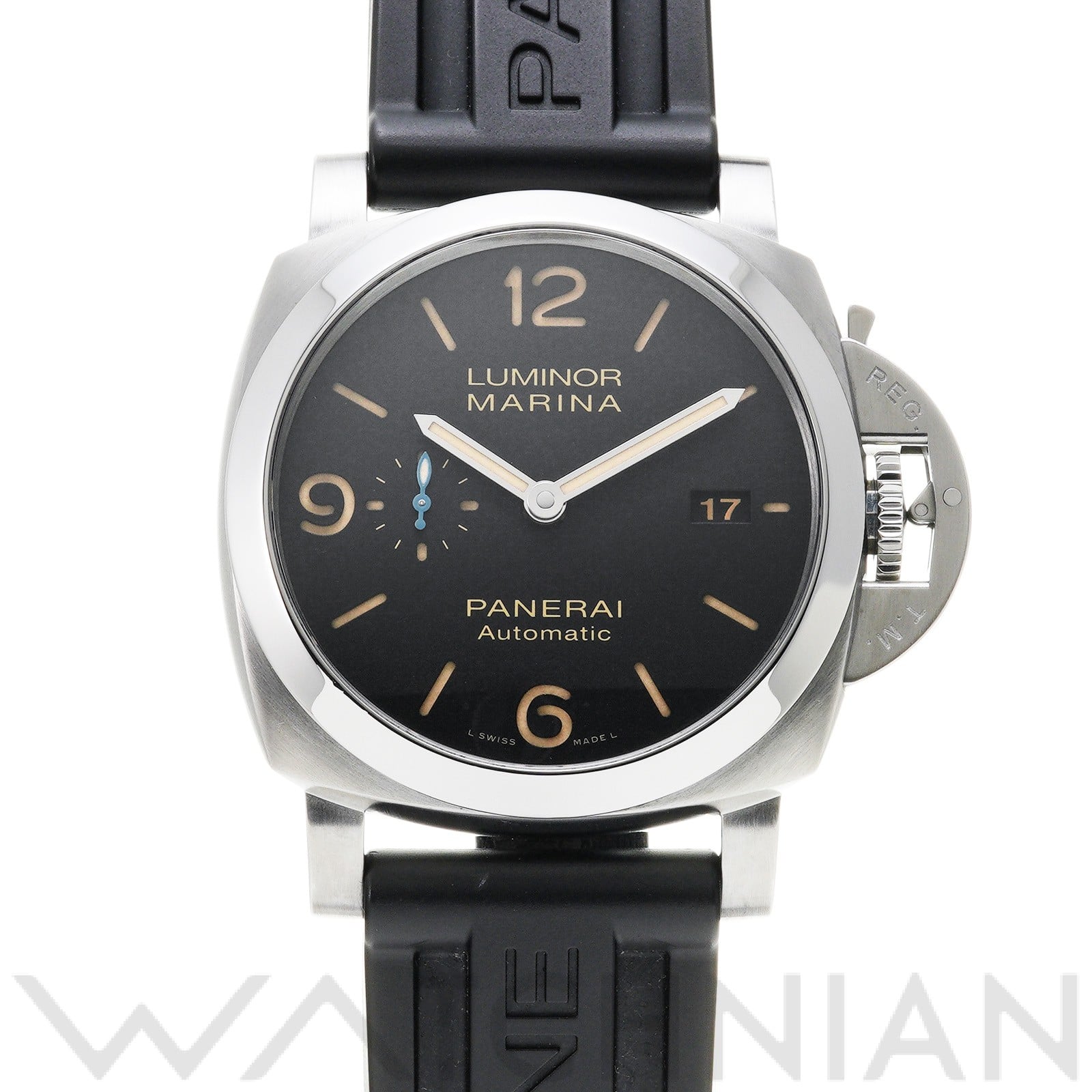 ルミノールマリーナ 1950 3デイズ アッチャイオ PAM01312 U番(2018年製造) ブラック パネライ OFFICINE PANERAI メンズ 【中古】