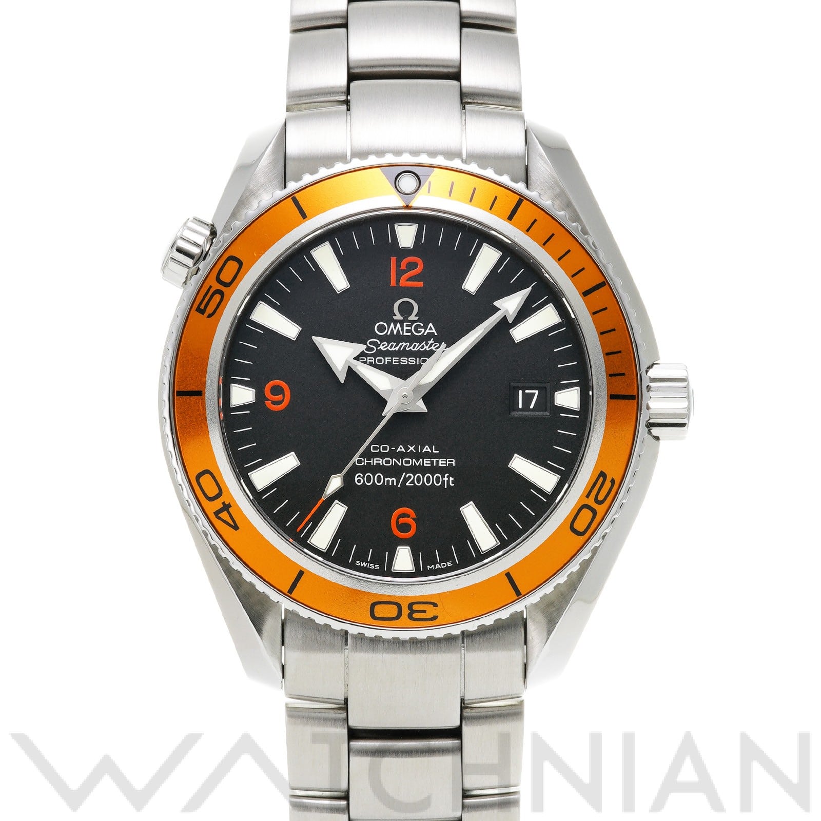 オメガ / OMEGA シーマスター プラネットオーシャン 600 コーアクシャル 2208.50 ブラック メンズ 時計 【中古】【wristwatch】