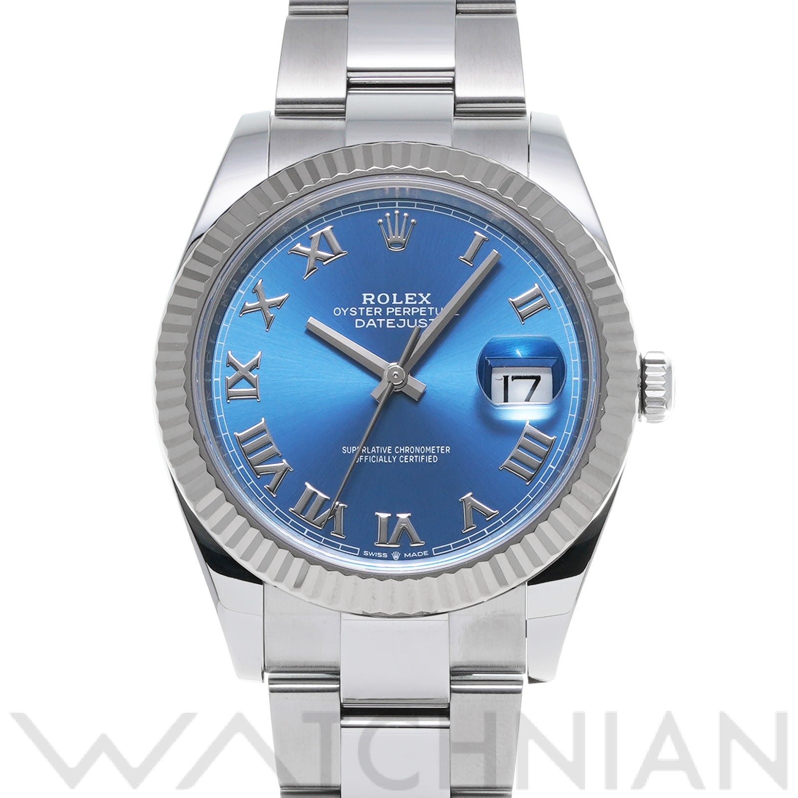 ロレックス デイトジャスト 41 126334 アズーロブルー メンズ 時計 【中古】【wristwatch】