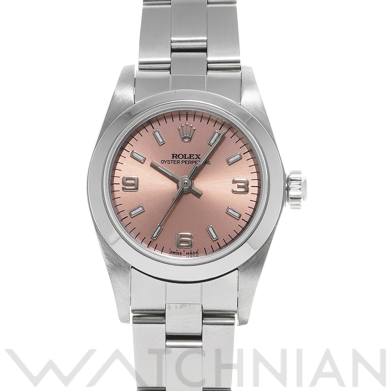 オイスターパーペチュアル 76080 A番(1999年頃製造) ピンク ロレックス ROLEX レディース 【中古】