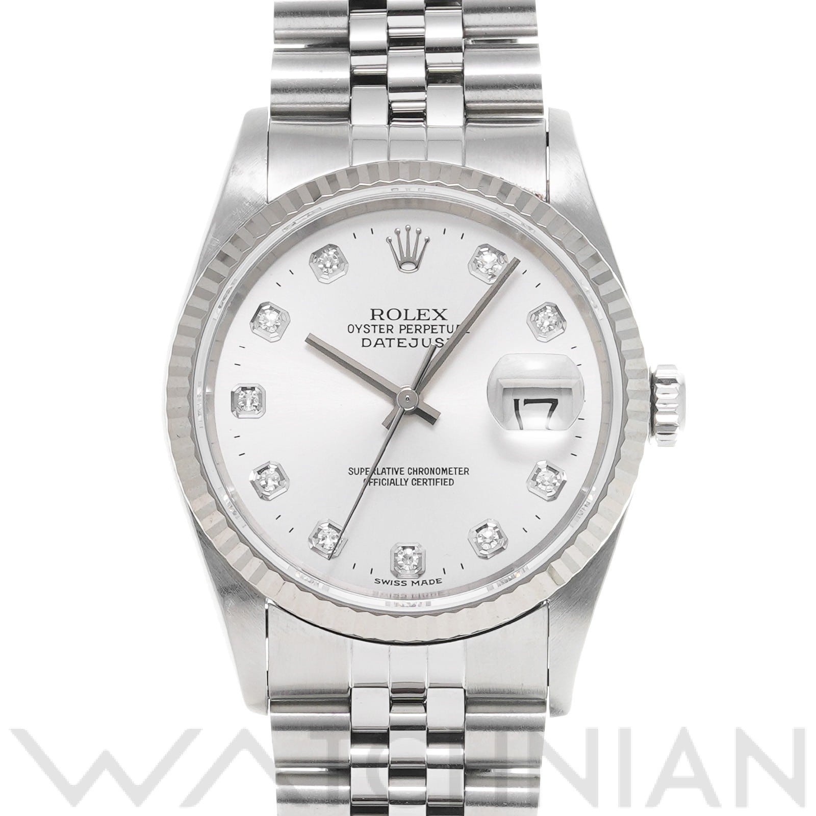 ロレックス デイトジャスト 16234G シルバー/ダイヤモンド メンズ 時計 【中古】【wristwatch】