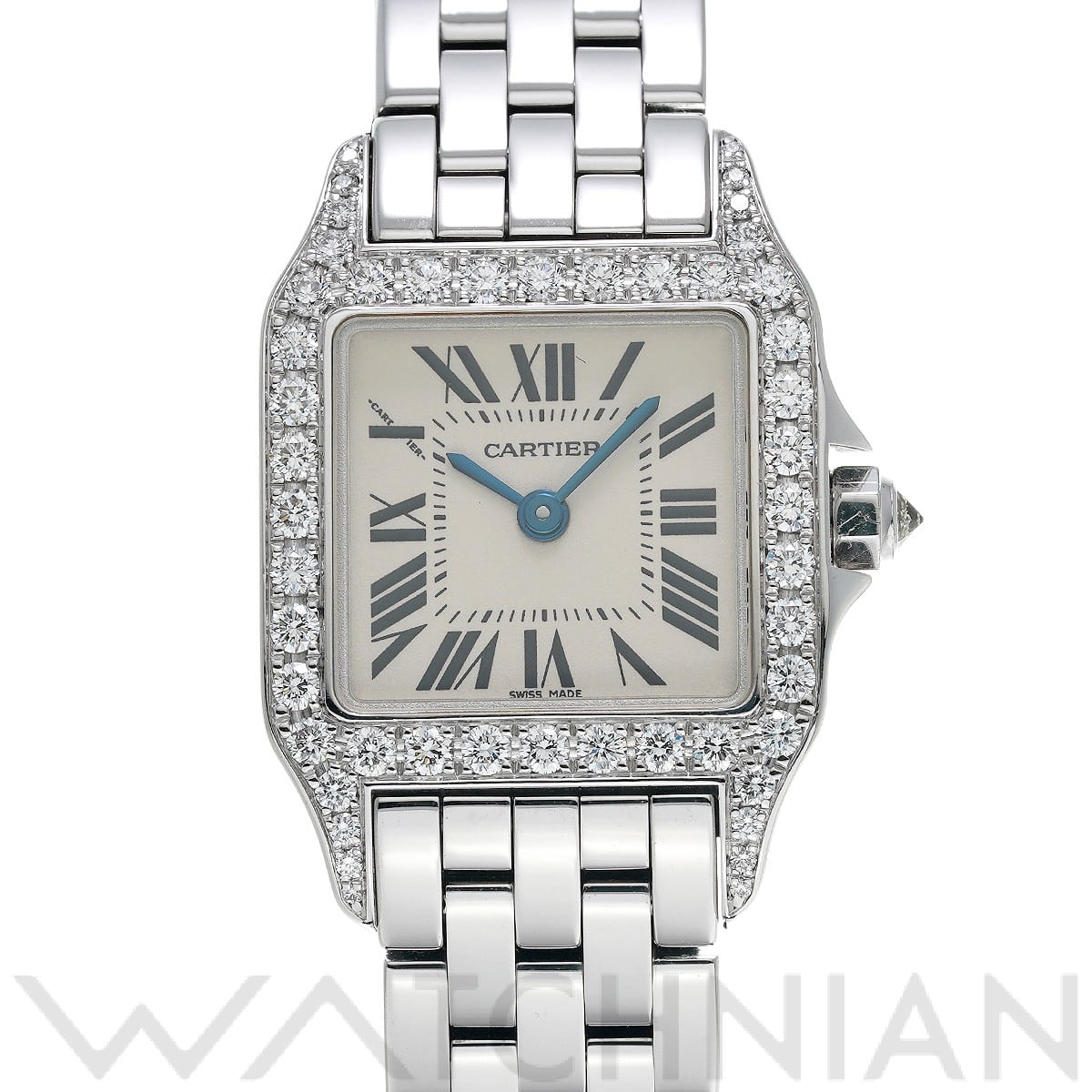 カルティエ サントス ドゥモワゼル ミニ WF9005Y8 シルバー レディース 時計 【中古】【wristwatch】