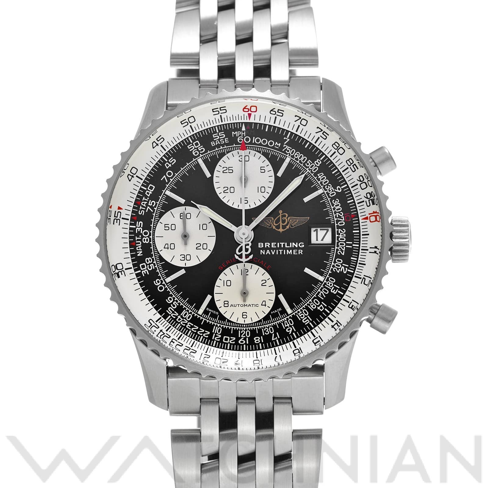 ブライトリング / BREITLING ナビタイマー ファイターズ A13330 ブラック/シルバー メンズ 時計 【中古】【wristwatch】