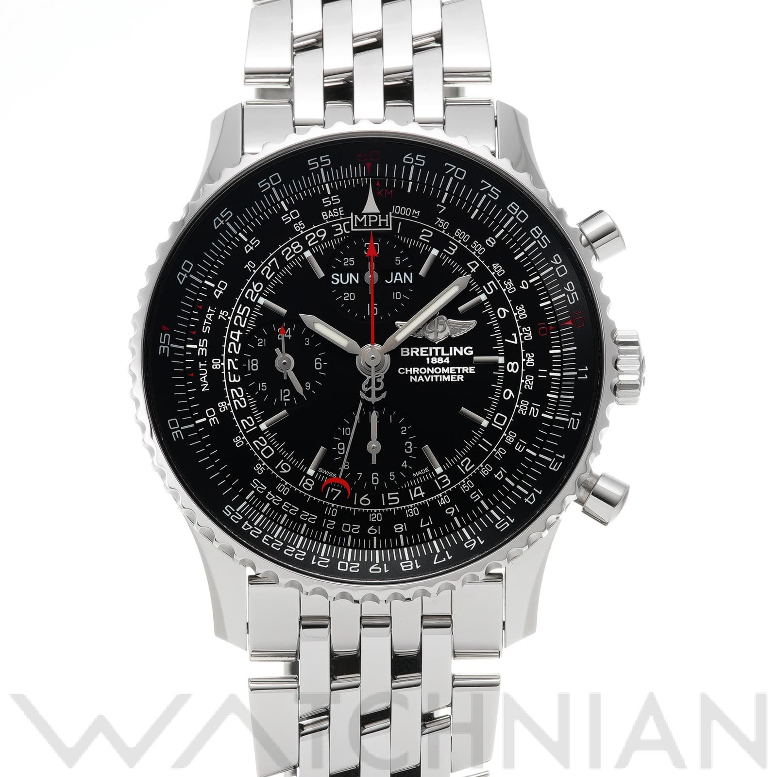 ブライトリング / BREITLING ナビタイマー 1884 A2135024/BE62 ブラック メンズ 時計 【中古】【wristwatch】