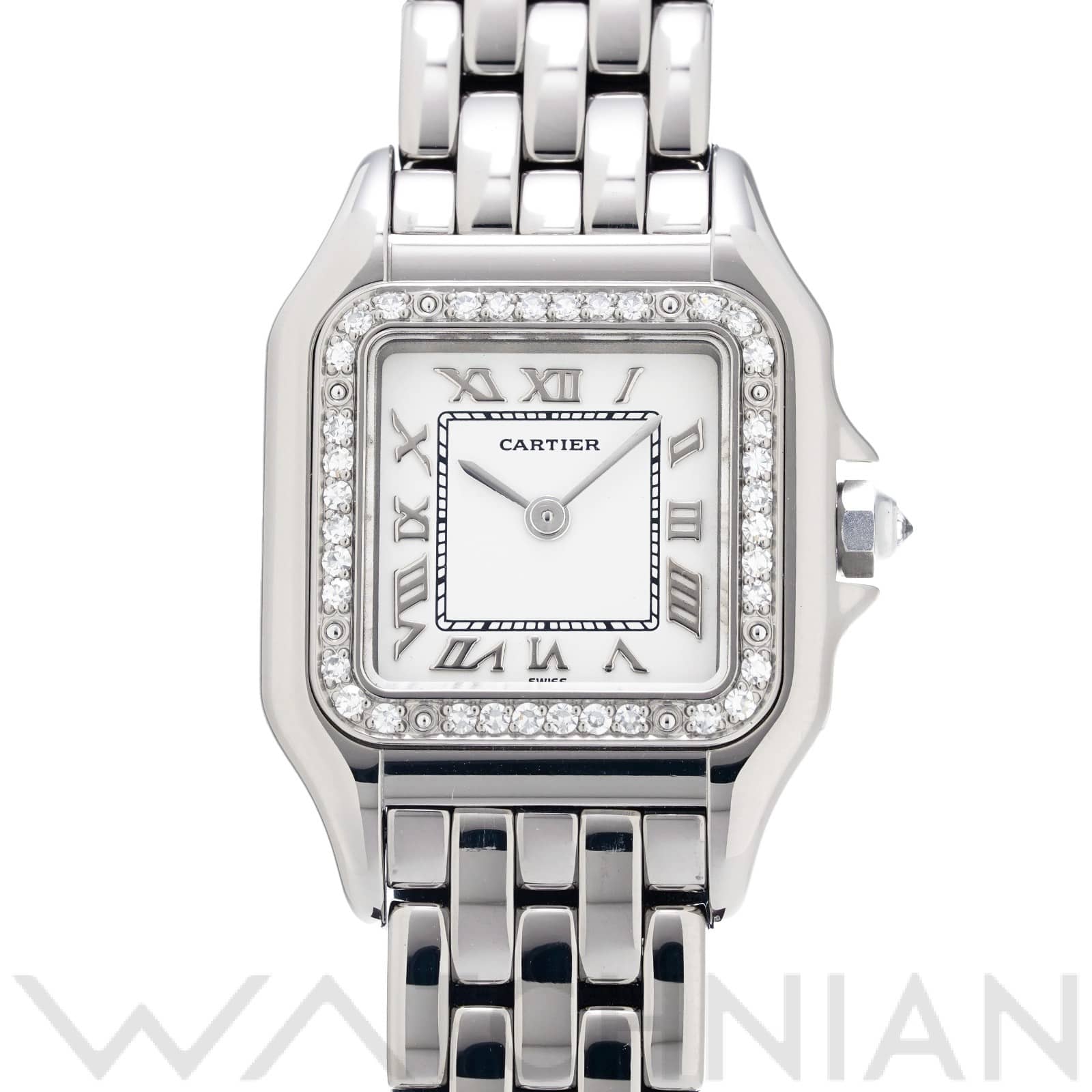 カルティエ パンテール ドゥ カルティエ SM WF3142F3 ホワイト レディース 時計 【中古】【wristwatch】