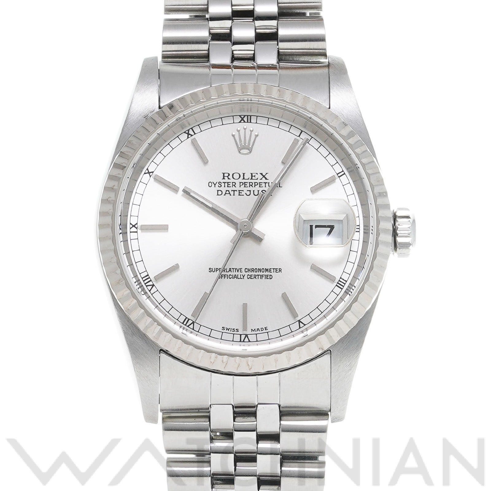 ロレックス デイトジャスト 36 16234 シルバー メンズ 時計 【中古】【wristwatch】