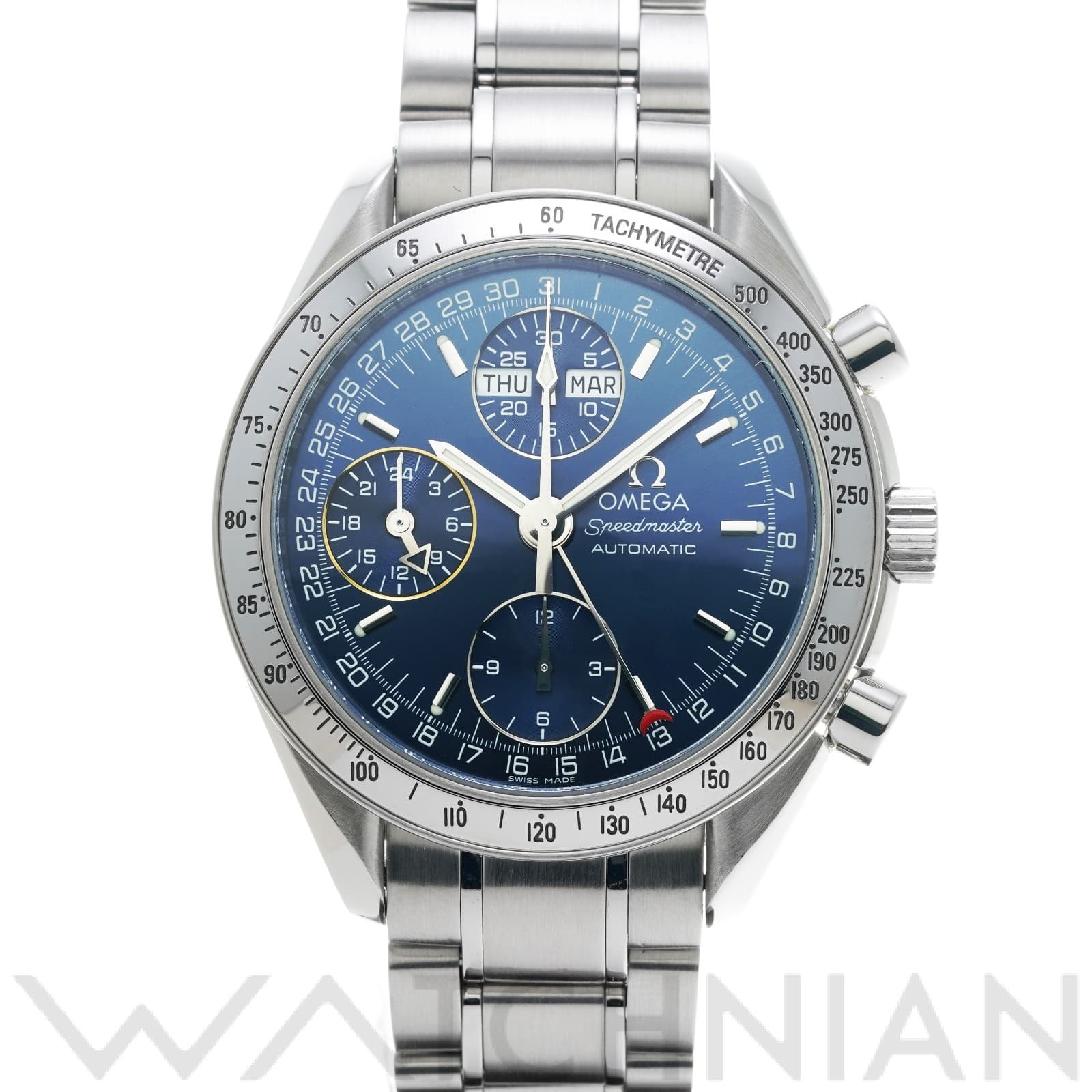 オメガ / OMEGA スピードマスター トリプルカレンダー 3523.80 ブルー メンズ 時計 【中古】【wristwatch】