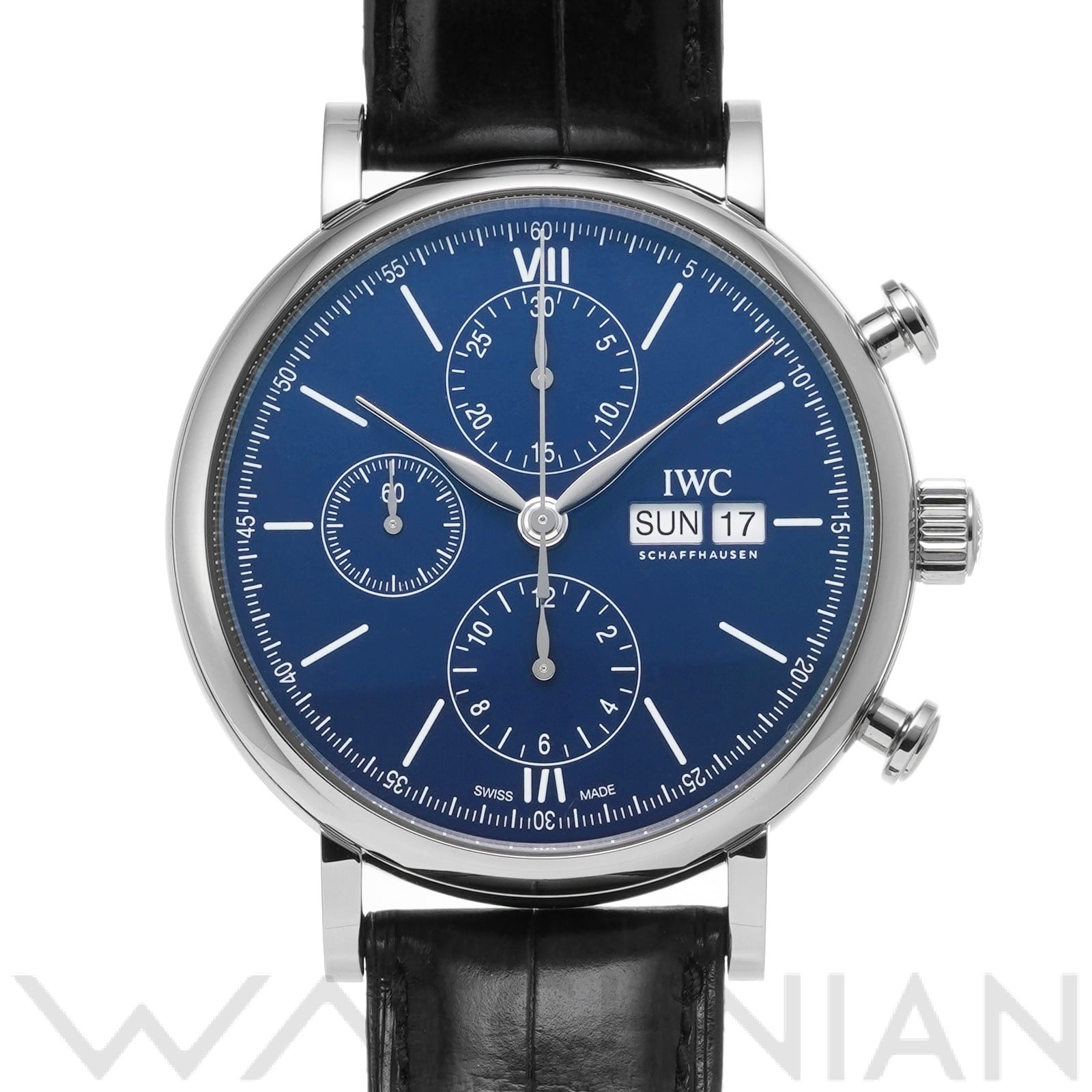 IWC ポートフィノ クロノグラフ 150イヤーズ IW391024 ブルー メンズ 時計 【中古】【wristwatch】