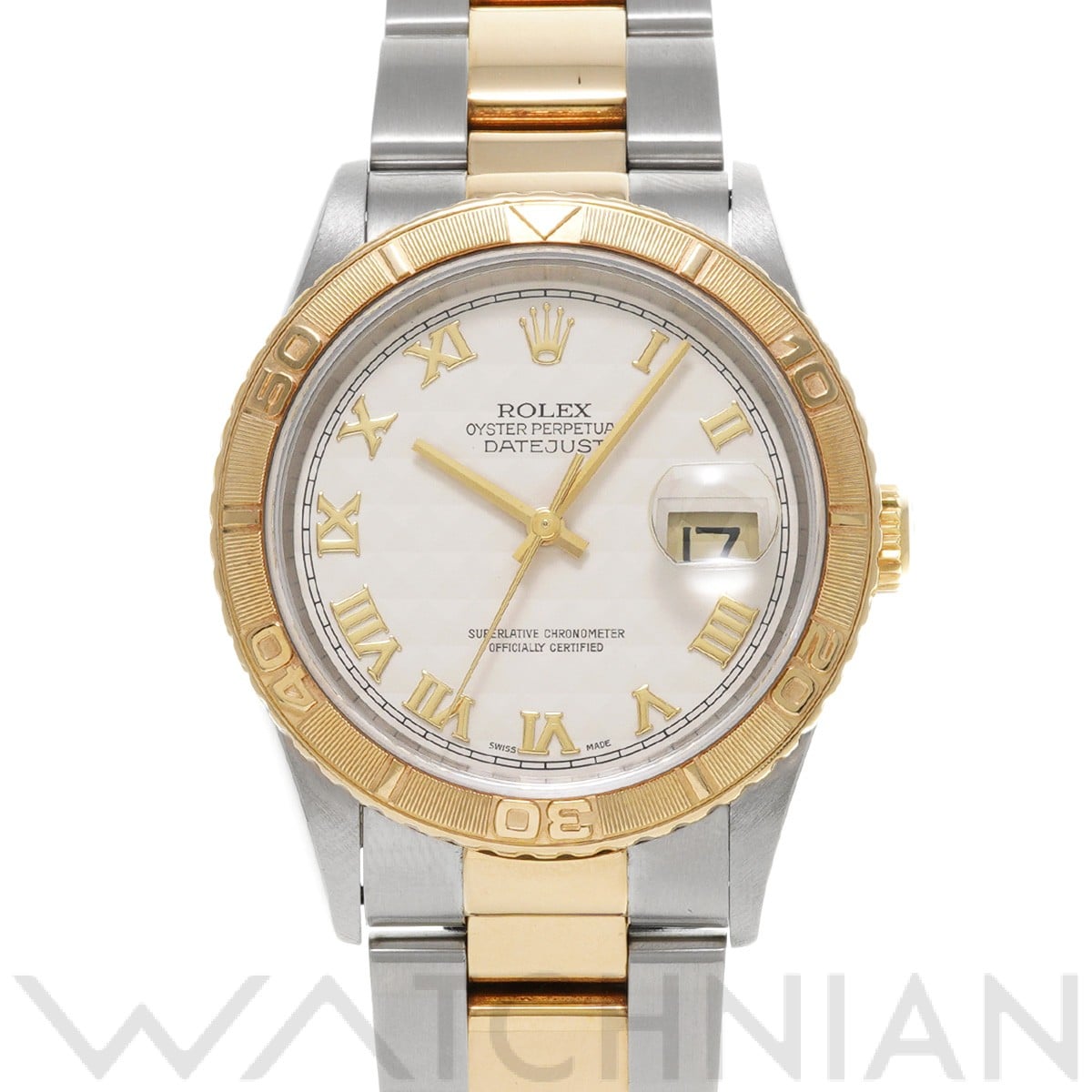 ロレックス デイトジャスト 36 サンダーバード 16263 アイボリーピラミッド メンズ 時計 【中古】【wristwatch】