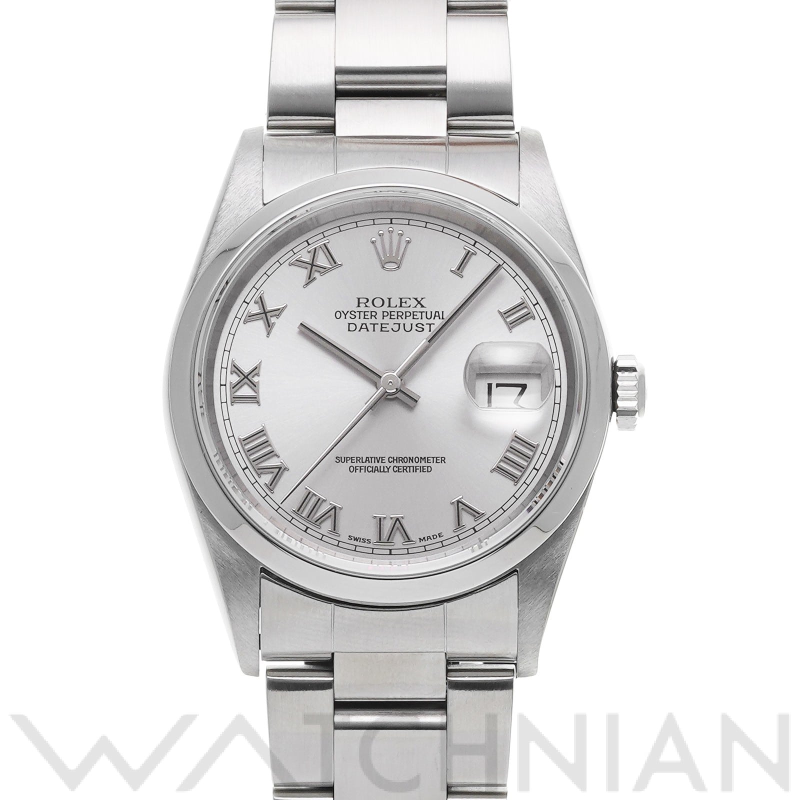 ロレックス デイトジャスト 16200 グレー メンズ 時計 【中古】【wristwatch】