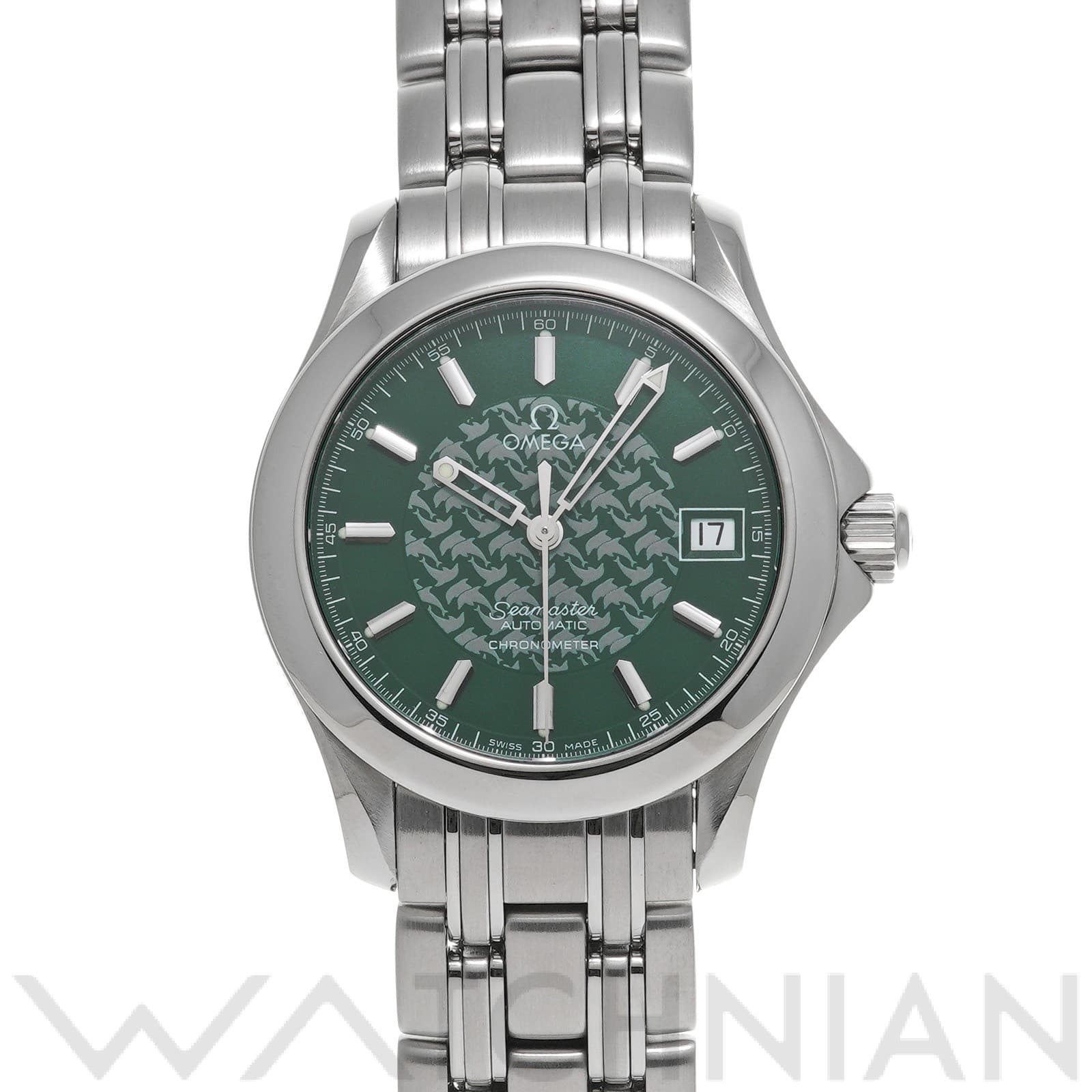 オメガ / OMEGA シーマスター 120 ジャックマイヨール 1998 2506.70 グリーン メンズ 時計 【中古】【wristwatch】
