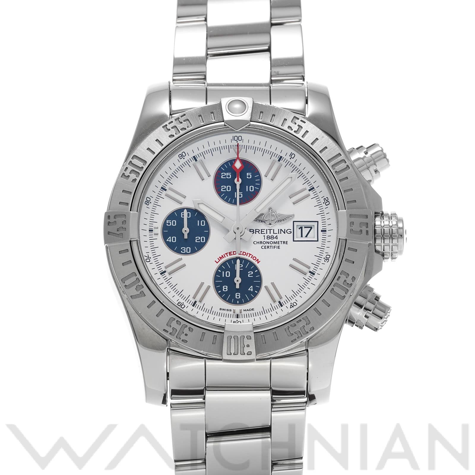 ブライトリング / BREITLING アベンジャーII A133813K/A760 ホワイト/ブルー メンズ 時計 【中古】【wristwatch】