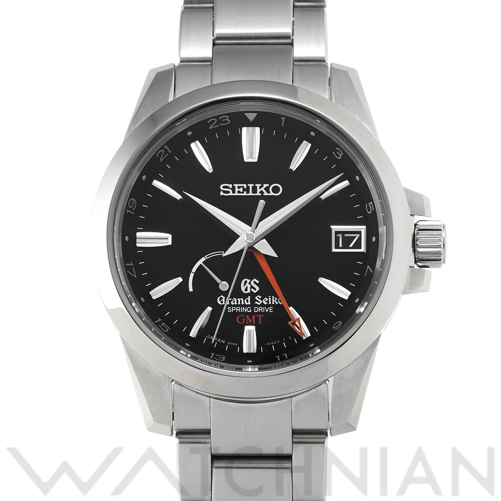 グランドセイコー / Grand Seiko スプリングドライブ GMT SBGE013 ブラック メンズ 時計 【中古】【wristwatch】