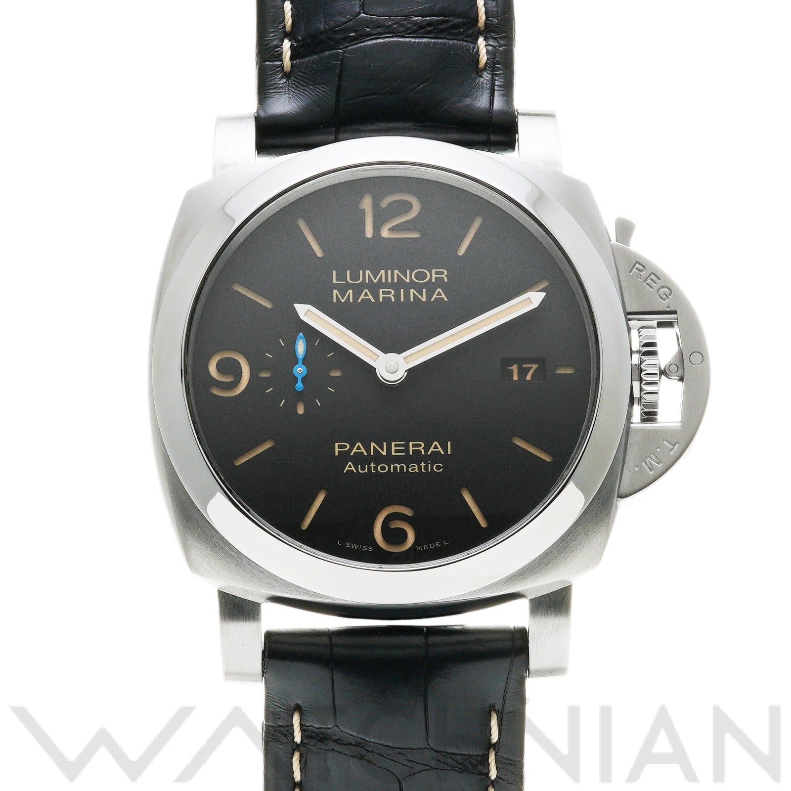 ルミノールマリーナ 1950 3デイズ アッチャイオ PAM01312 V番(2019年製造) ブラック パネライ OFFICINE PANERAI メンズ 【中古】
