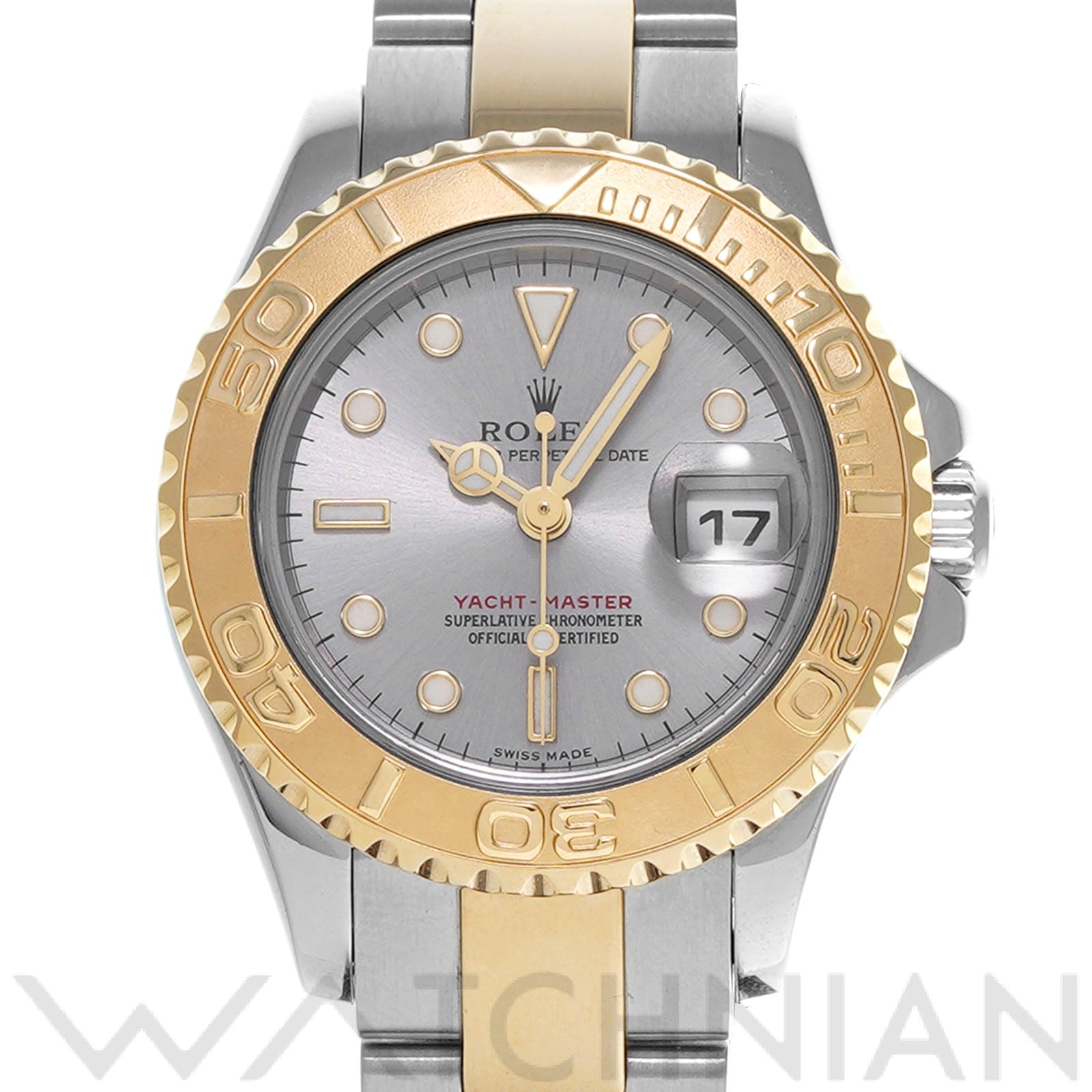 ヨットマスター 29 169623 P番(2001年頃製造) グレー ロレックス ROLEX レディース 【中古】