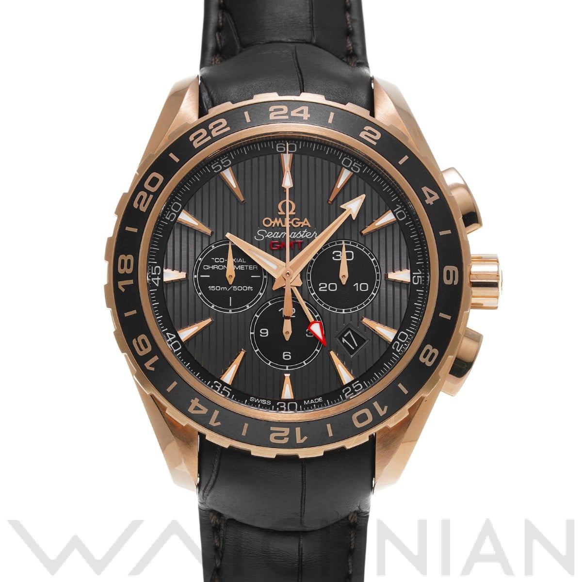 オメガ / OMEGA シーマスター アクアテラ コーアクシャル GMT クロノグラフ 231.53.44.52.06.001 グレー/ブラック メンズ 時計 【中古】【wristwatch】