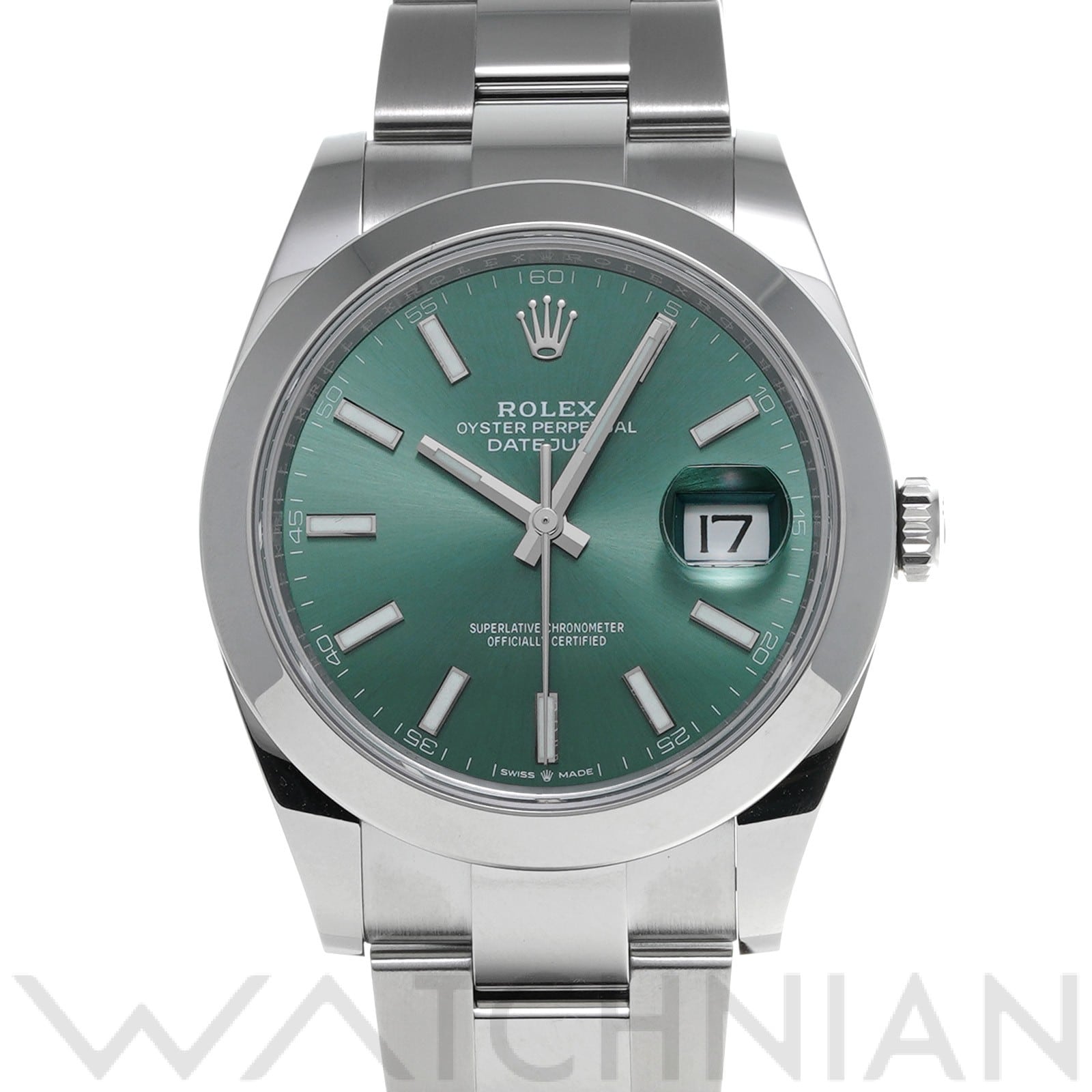 デイトジャスト 41 126300 ランダムシリアル ミントグリーン ロレックス ROLEX メンズ 【中古】