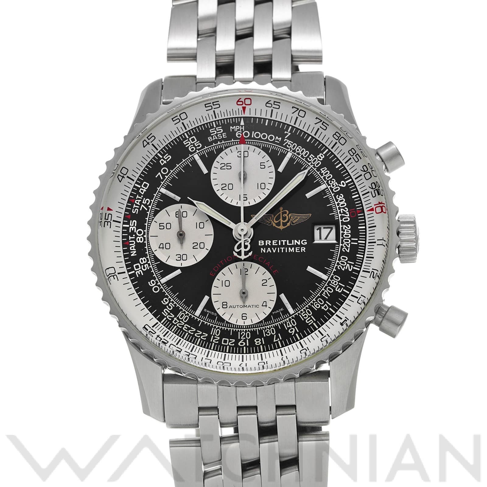 ブライトリング / BREITLING ナビタイマー ファイターズ A13330 ブラック/シルバー メンズ 時計 【中古】【wristwatch】
