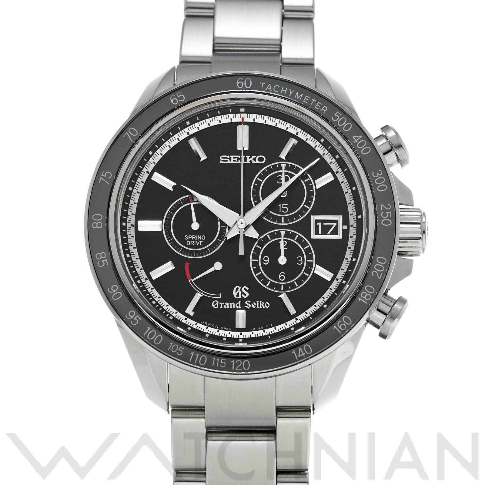グランドセイコー / Grand Seiko スポーツコレクション スプリングドライブ クロノグラフ SBGB003 ブラック メンズ 時計 【中古】【wristwatch】
