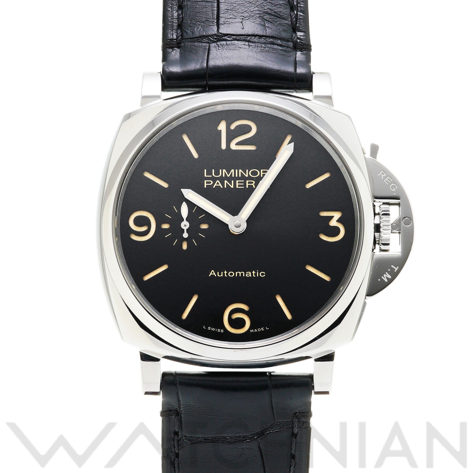 ルミノール ドゥエ PAM00674 S番(2016年製造) ブラック パネライ OFFICINE PANERAI メンズ 【中古】