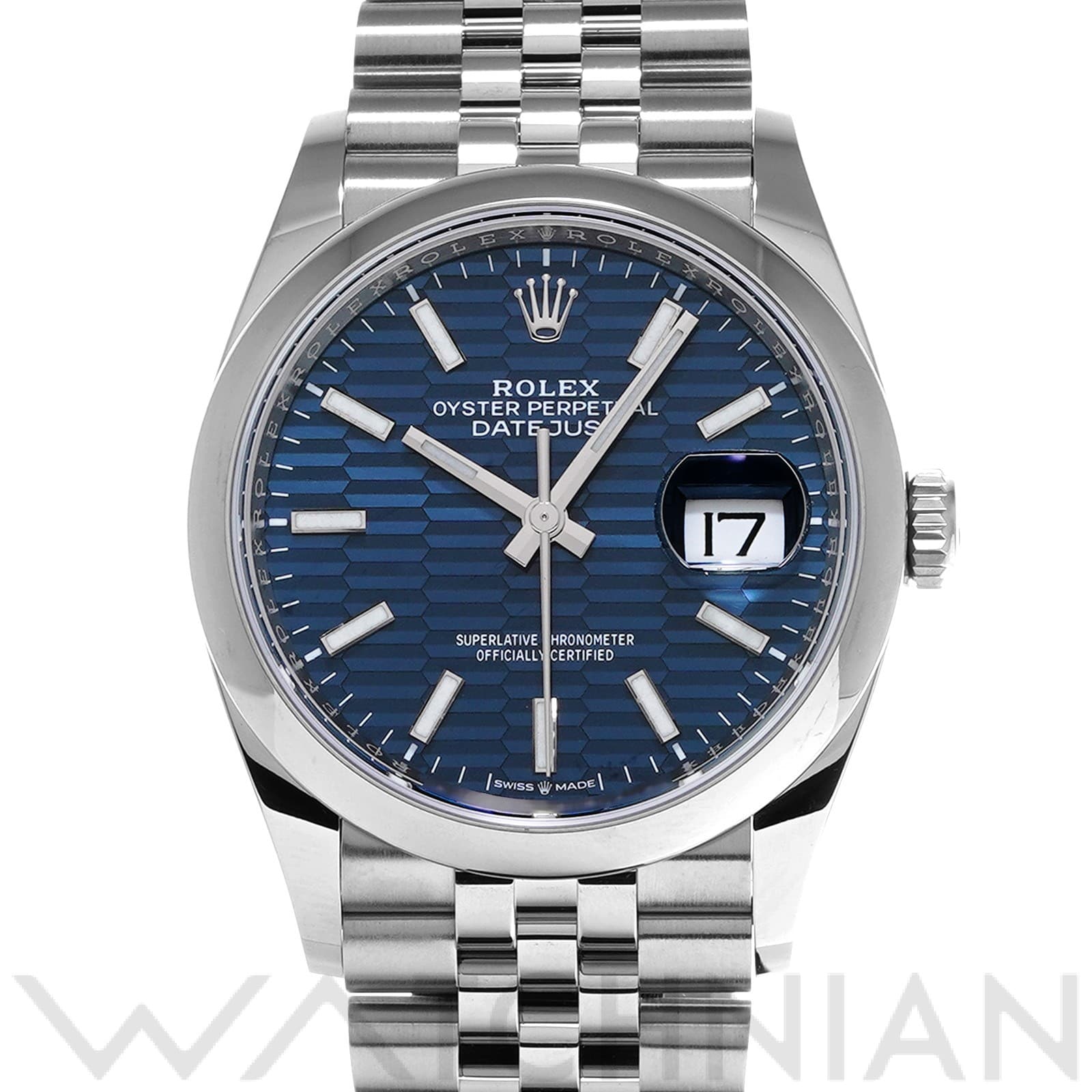 ロレックス デイトジャスト 36 126200 ブライトブルー フルーテッドモチーフ メンズ 時計 【中古】【wristwatch】