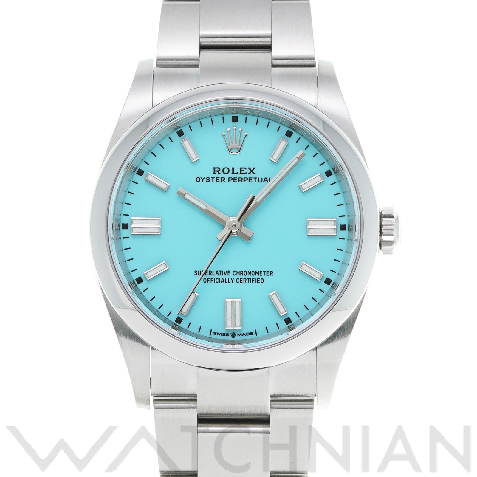 ロレックス オイスターパーペチュアル 36 126000 ターコイズブルー メンズ 時計 【中古】【wristwatch】