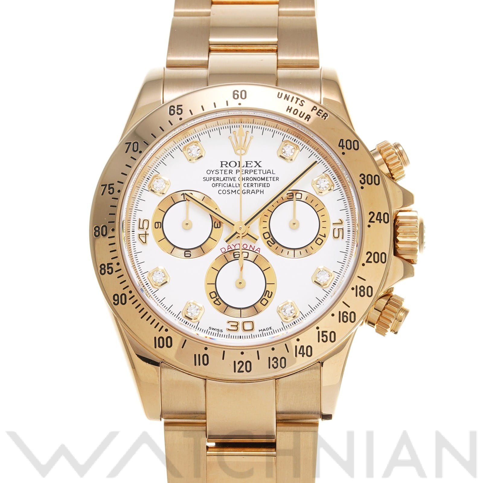 ロレックス コスモグラフ デイトナ 116528G ホワイト/ダイヤモンド メンズ 時計 【中古】【wristwatch】