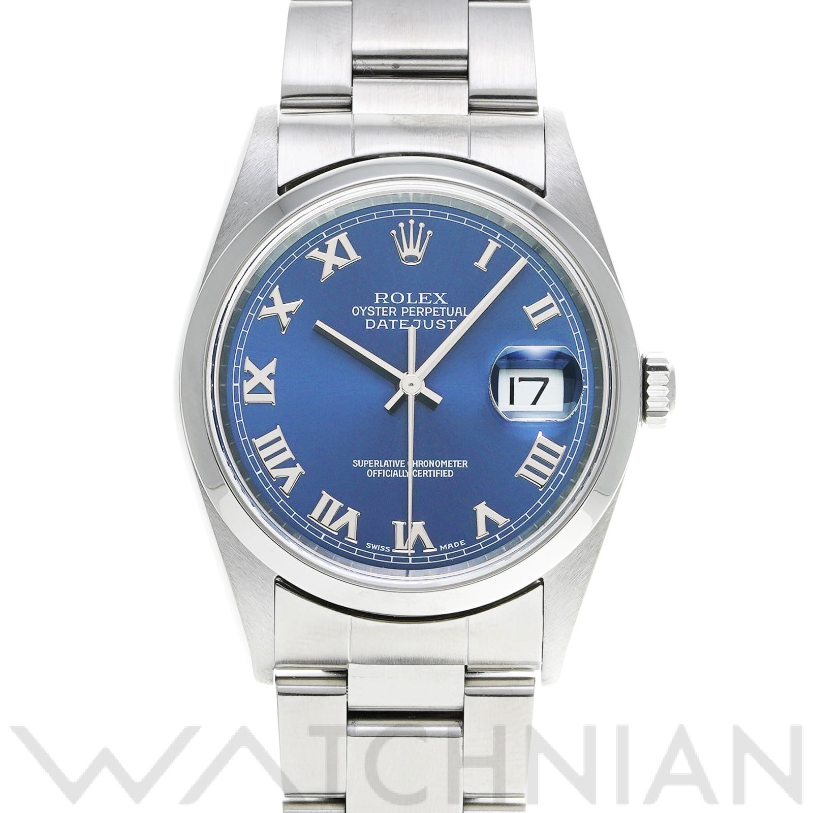 ロレックス デイトジャスト 16200 ブルー メンズ 時計 【中古】【wristwatch】