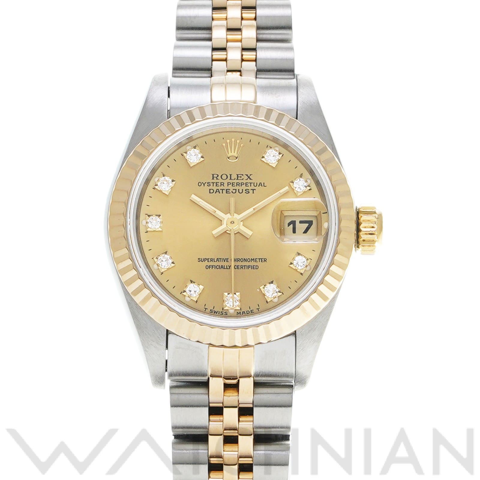 デイトジャスト 69173G S番(1994年頃製造) シャンパン/ダイヤモンド ロレックス ROLEX レディース 【中古】
