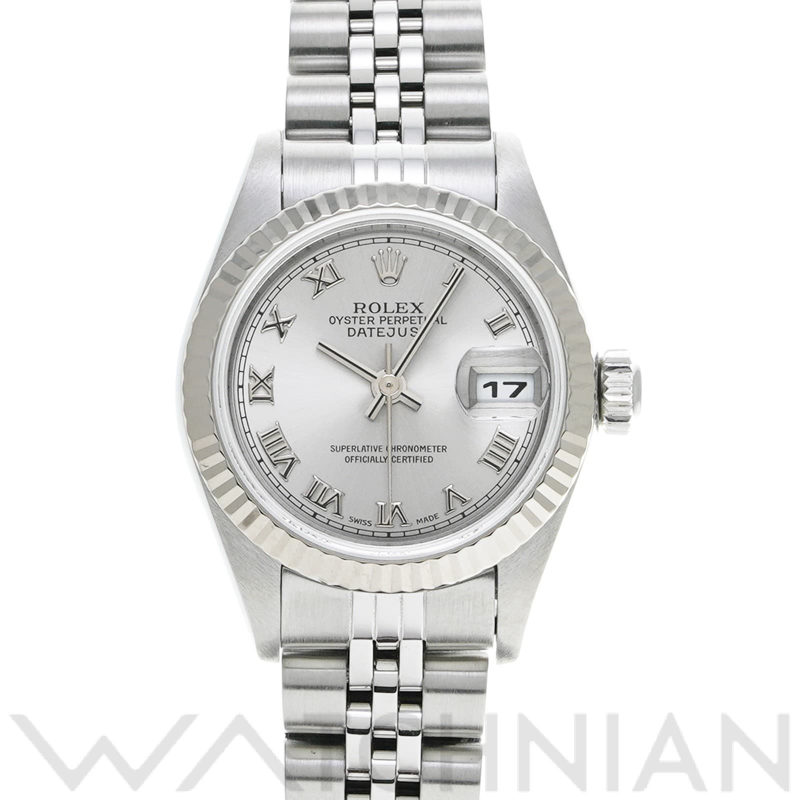 ロレックス デイトジャスト 26 79174 グレー レディース 時計 【中古】【wristwatch】