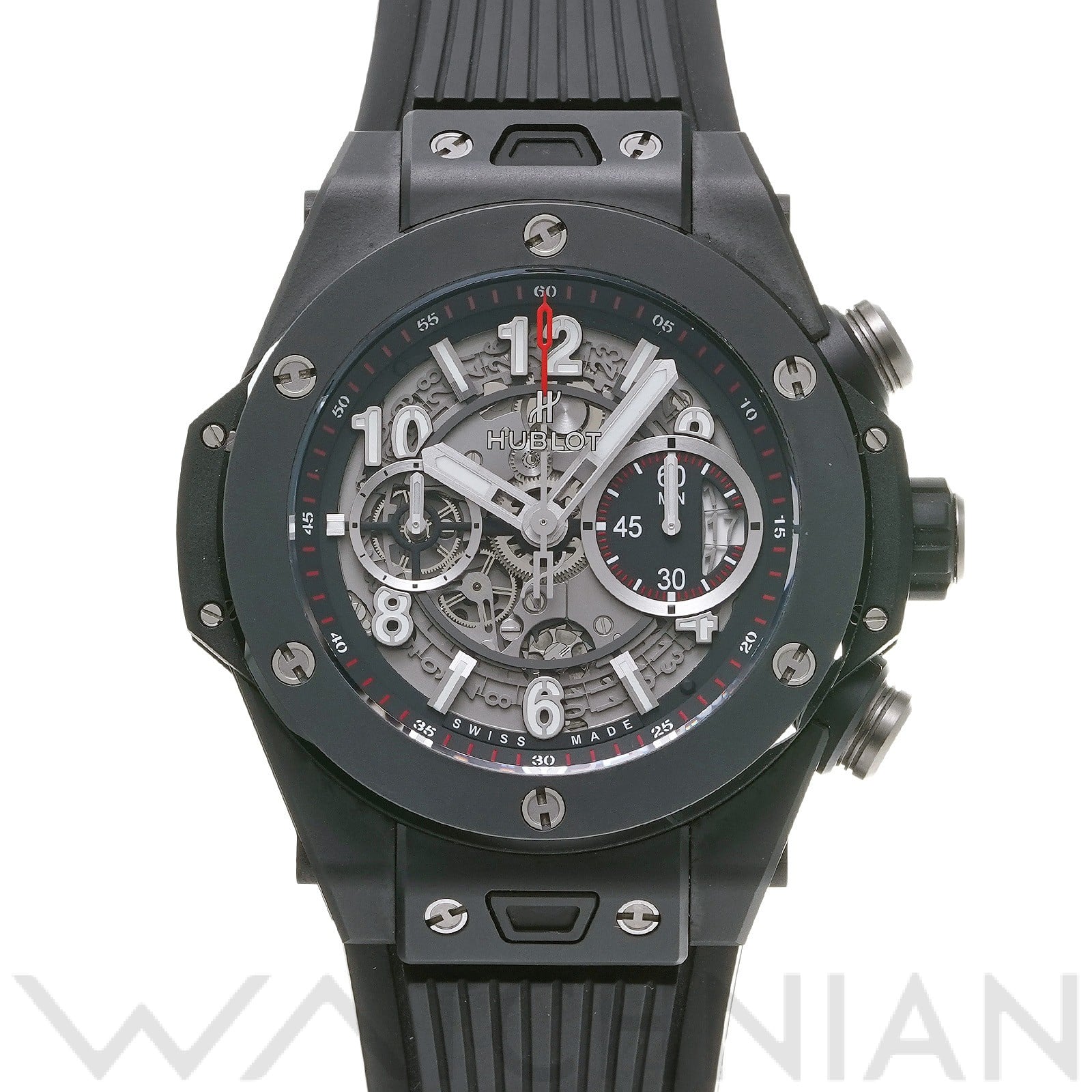 ビッグバン ウニコ ブラックマジック 411.CI.1170.RX マットブラックスケルトン ウブロ HUBLOT メンズ 【中古】