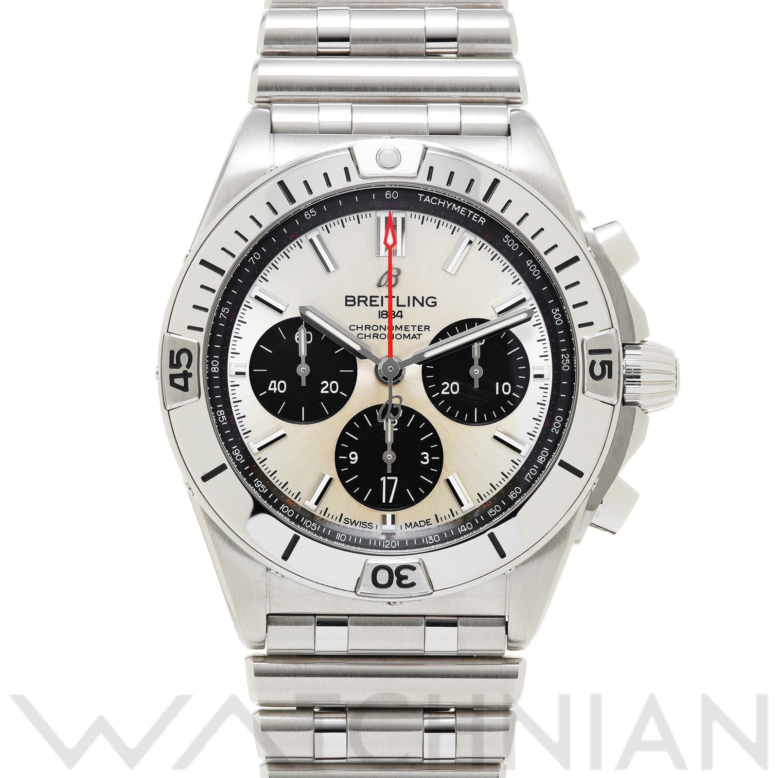 ブライトリング / BREITLING クロノマット B01 42 AB0134101G1A1 シルバー/ブラック メンズ 時計 【中古】【wristwatch】