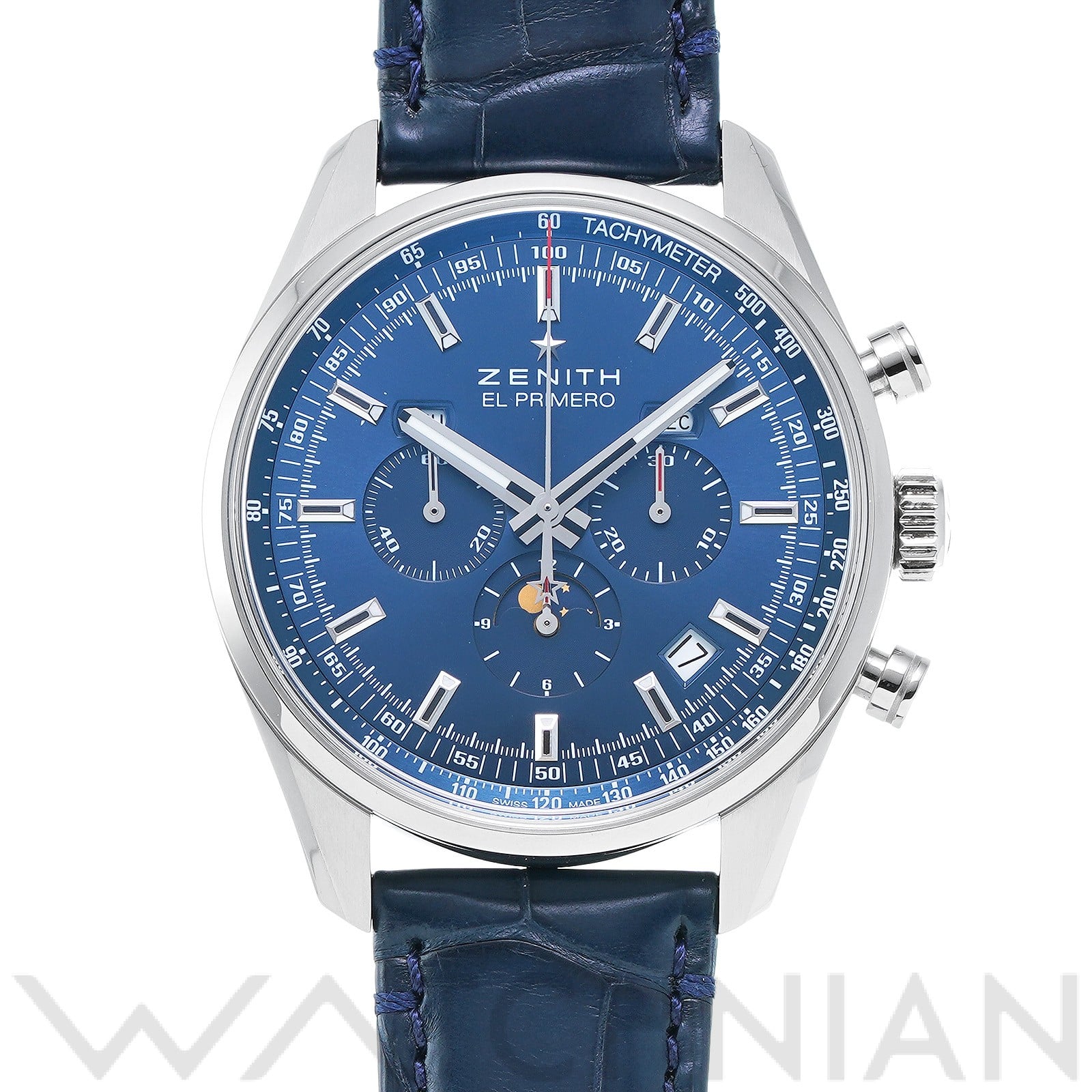 ゼニス エル・プリメロ 410 トリビュート シャルル・ベルモ 03.2097.410/51.C700 ブルー メンズ 時計 【中古】【wristwatch】
